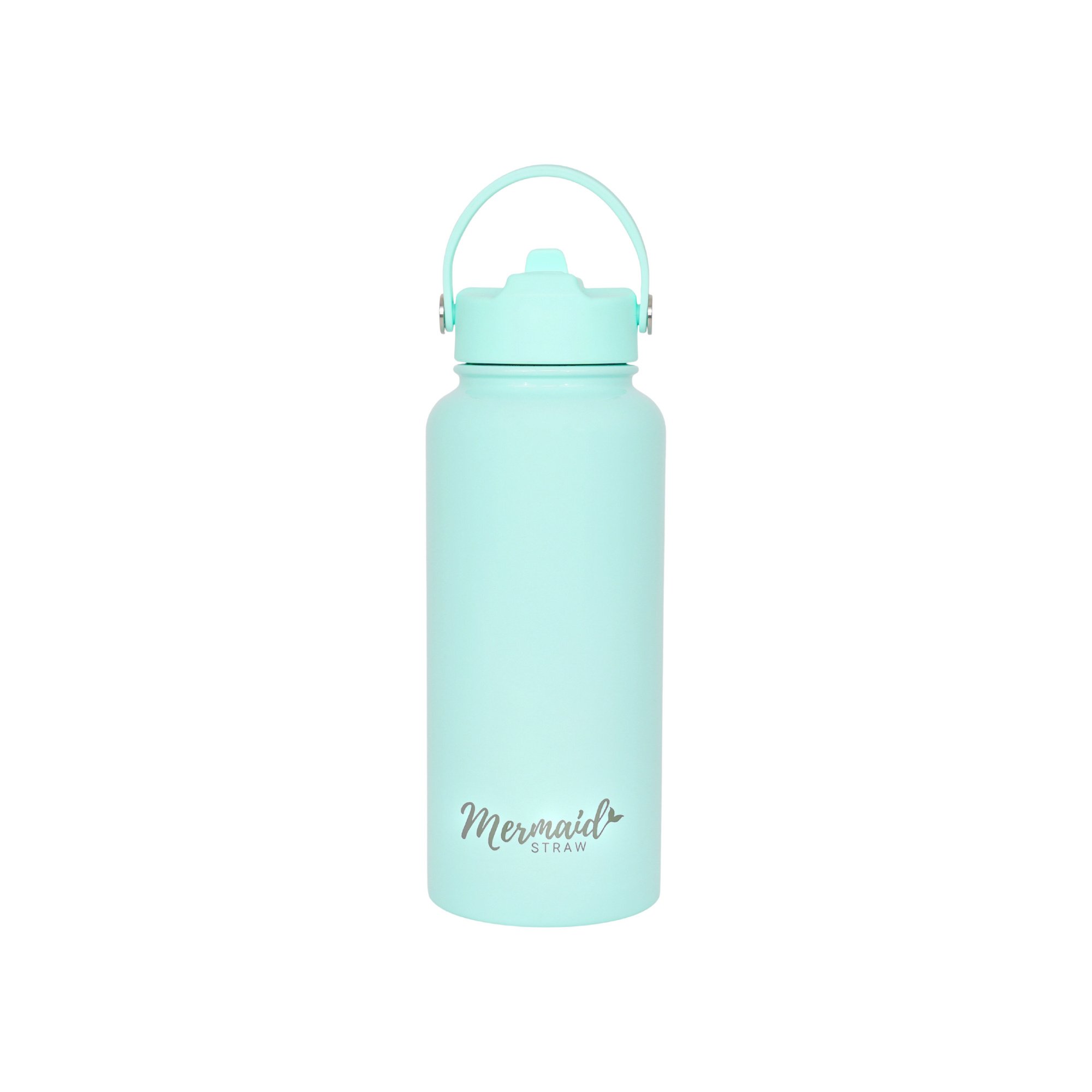 mint green water bottle, pastel water bottle, water flask, travel bottle, keeps drinks cold, aesthetic water bottle, straw bottle