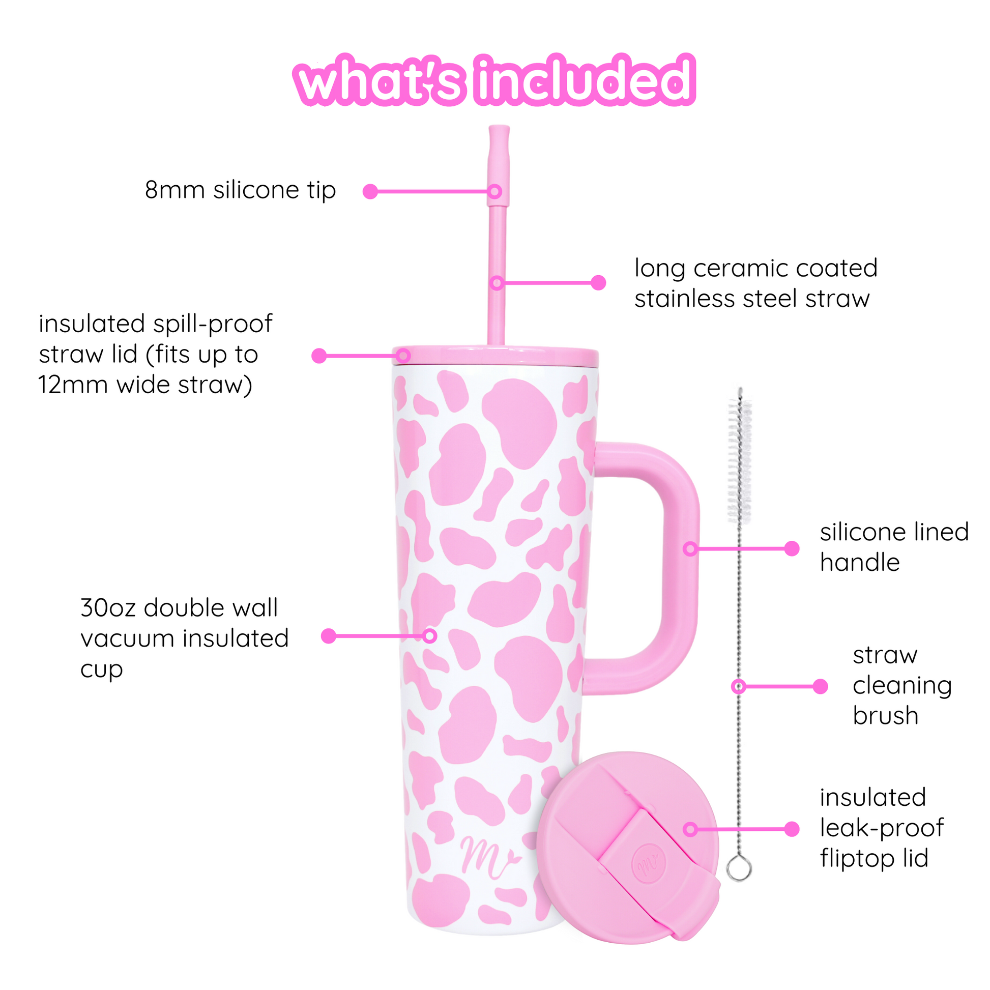 cowgirl tumbler, pastel tumbler, tumbler with handle, trendy 30oz cup, leakproof tumbler, cute trendy cup, travel mug, straw included, keeps drinks cold, aesthetic cup