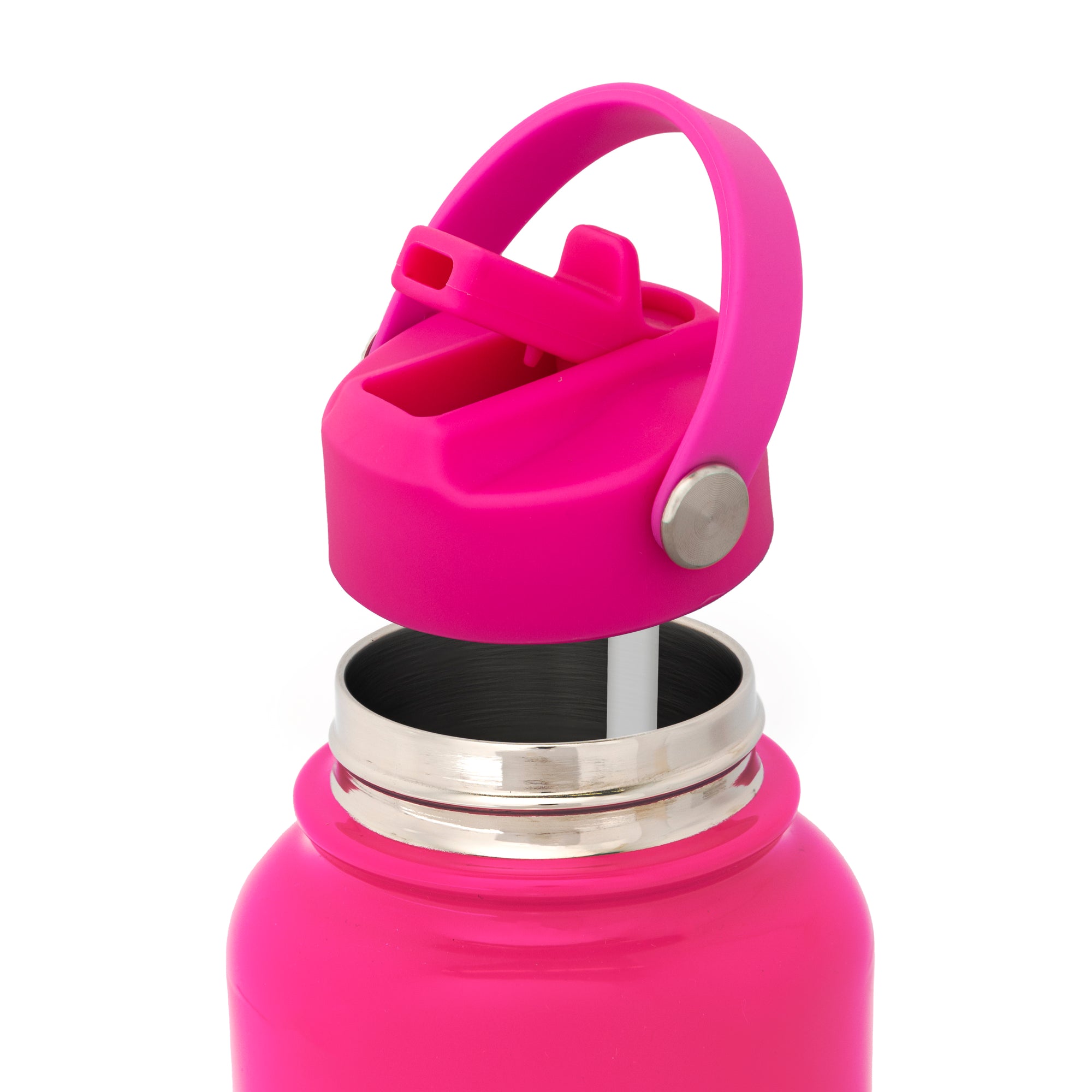 Pink screw on, bottle lid