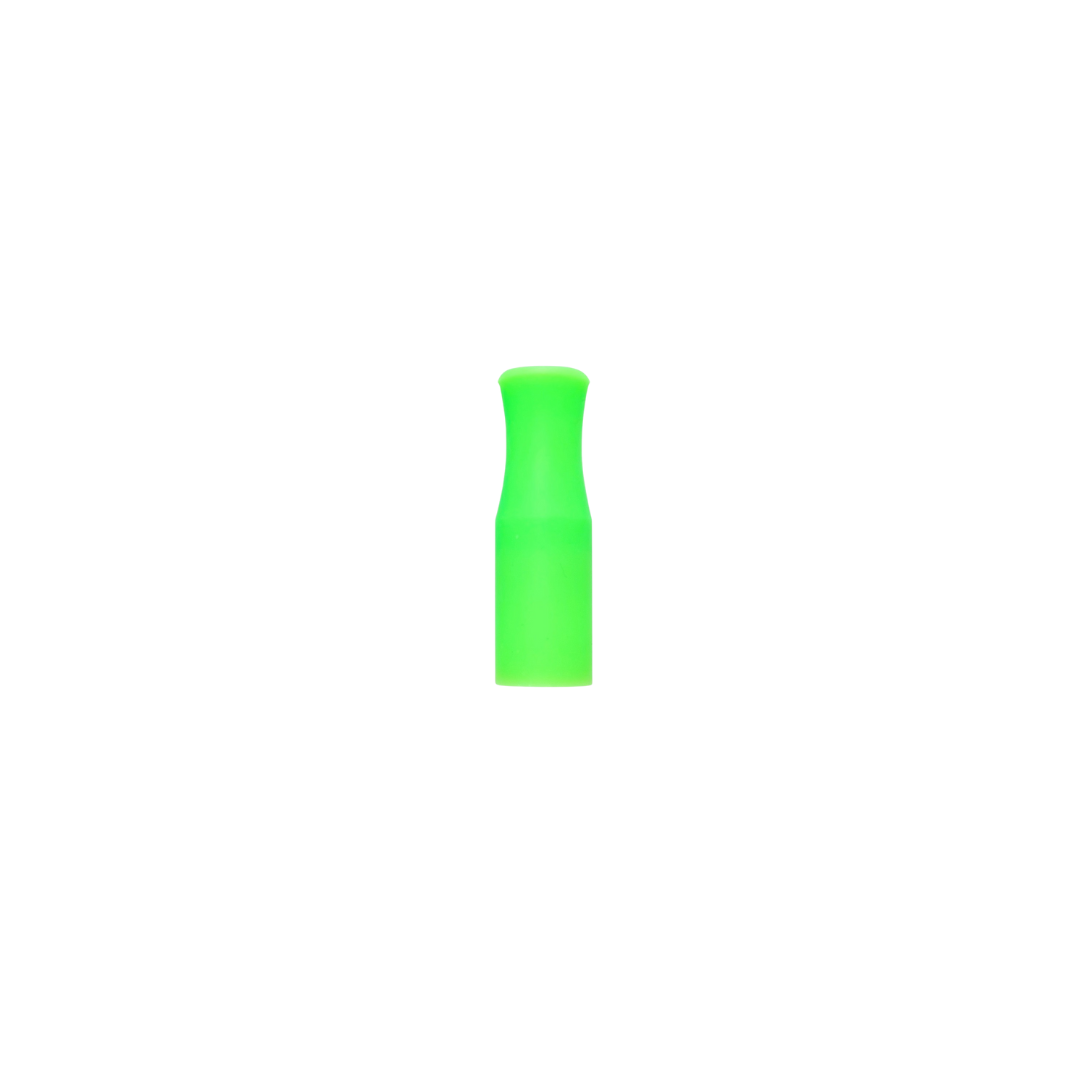 6mm in diameter, neon green silicone tip