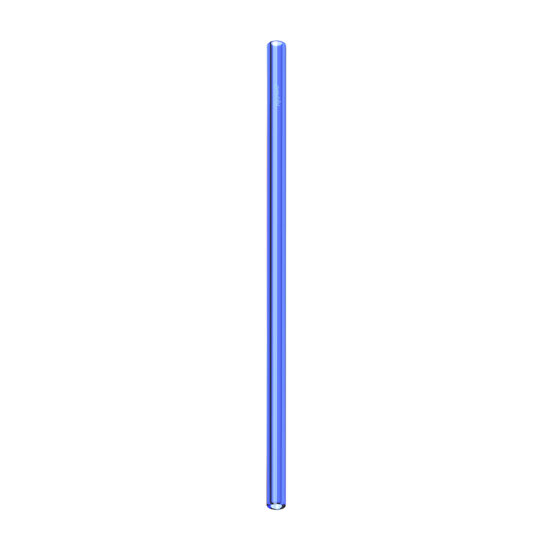 Glass Straws, Mermaid Straw, Reusable Straw, blue glass straight single