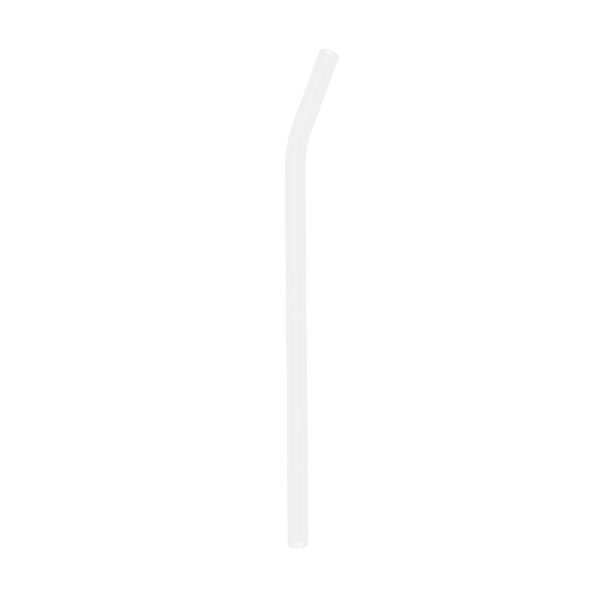 Glass Straws, Mermaid Straw, Reusable Straw, white glass curved single