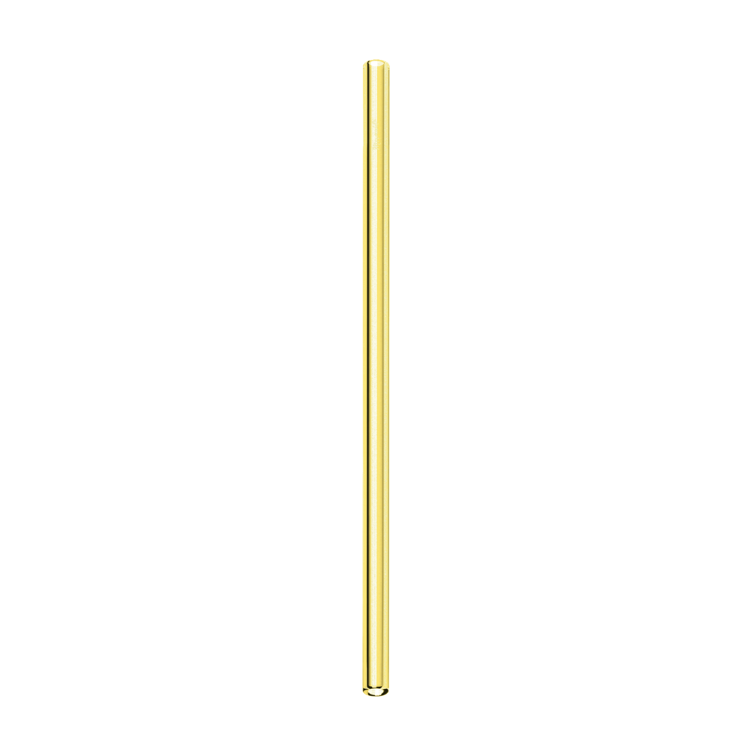 Glass Straws, Mermaid Straw, Reusable Straw, yellow glass straight single