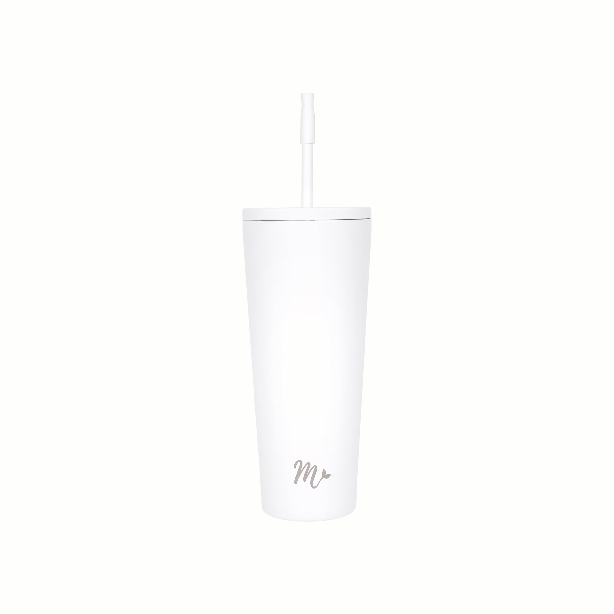 white tumbler, neutral tumbler, trendy 22oz cup, leakproof tumbler, cute trendy cup, travel mug, straw included, keeps drinks cold, aesthetic cup
