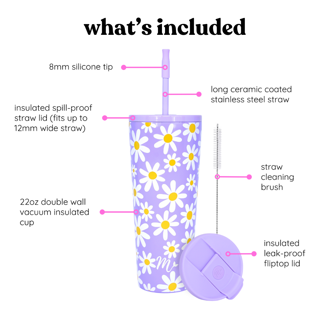 22oz Daisies Tumbler