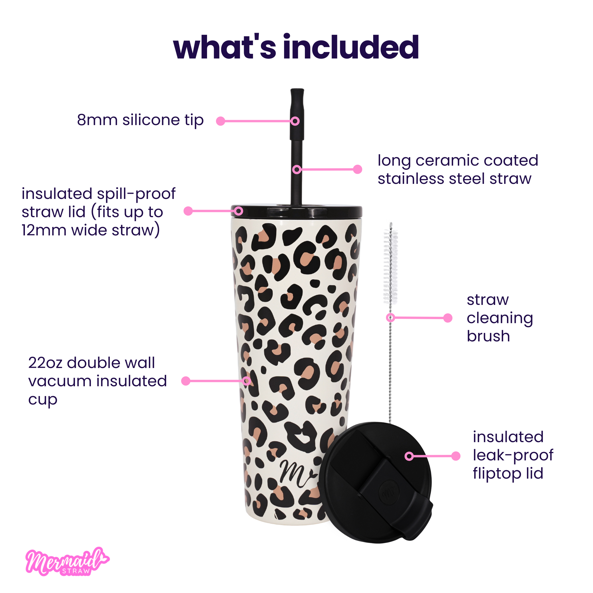 22oz Leopard Tumbler