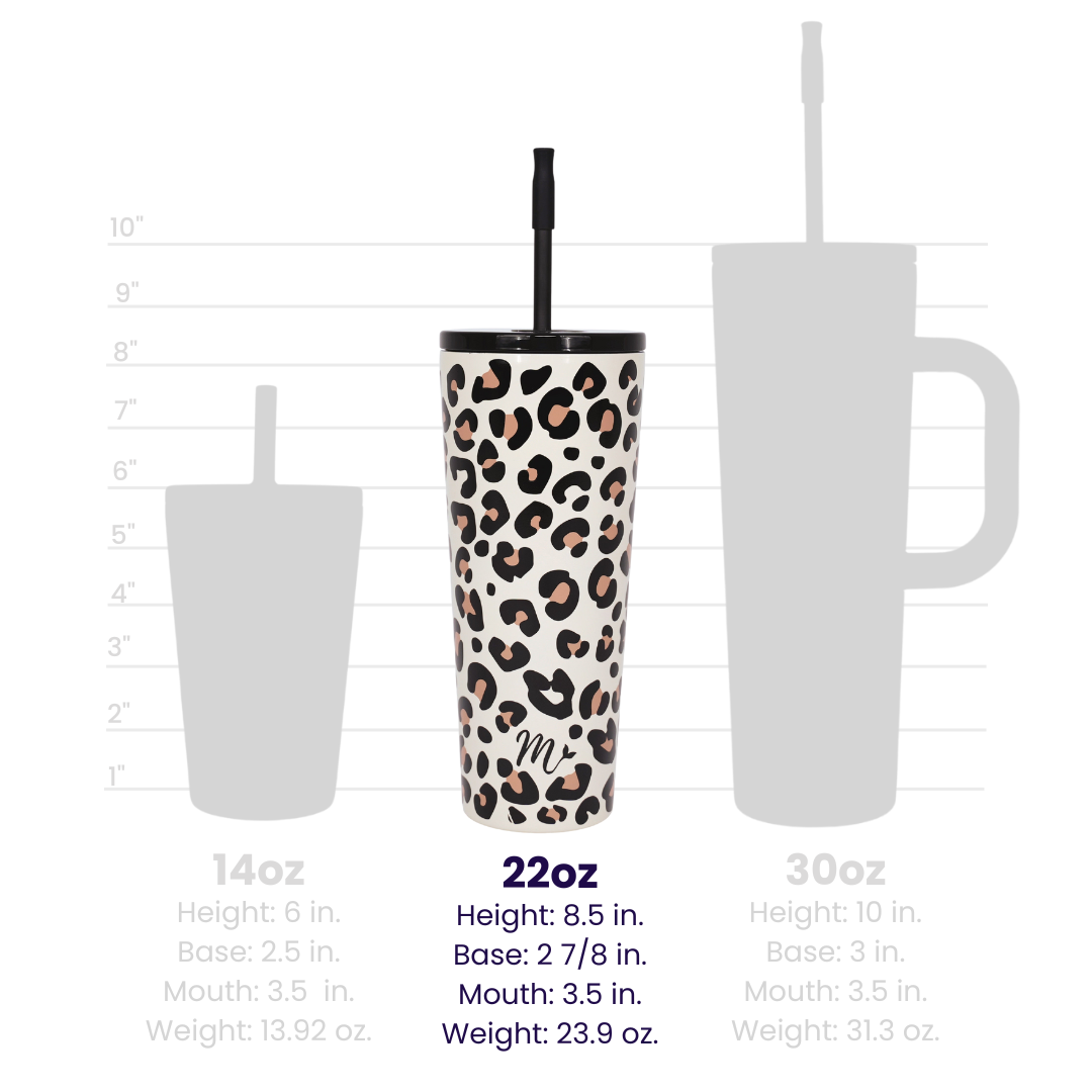 22oz Leopard Tumbler