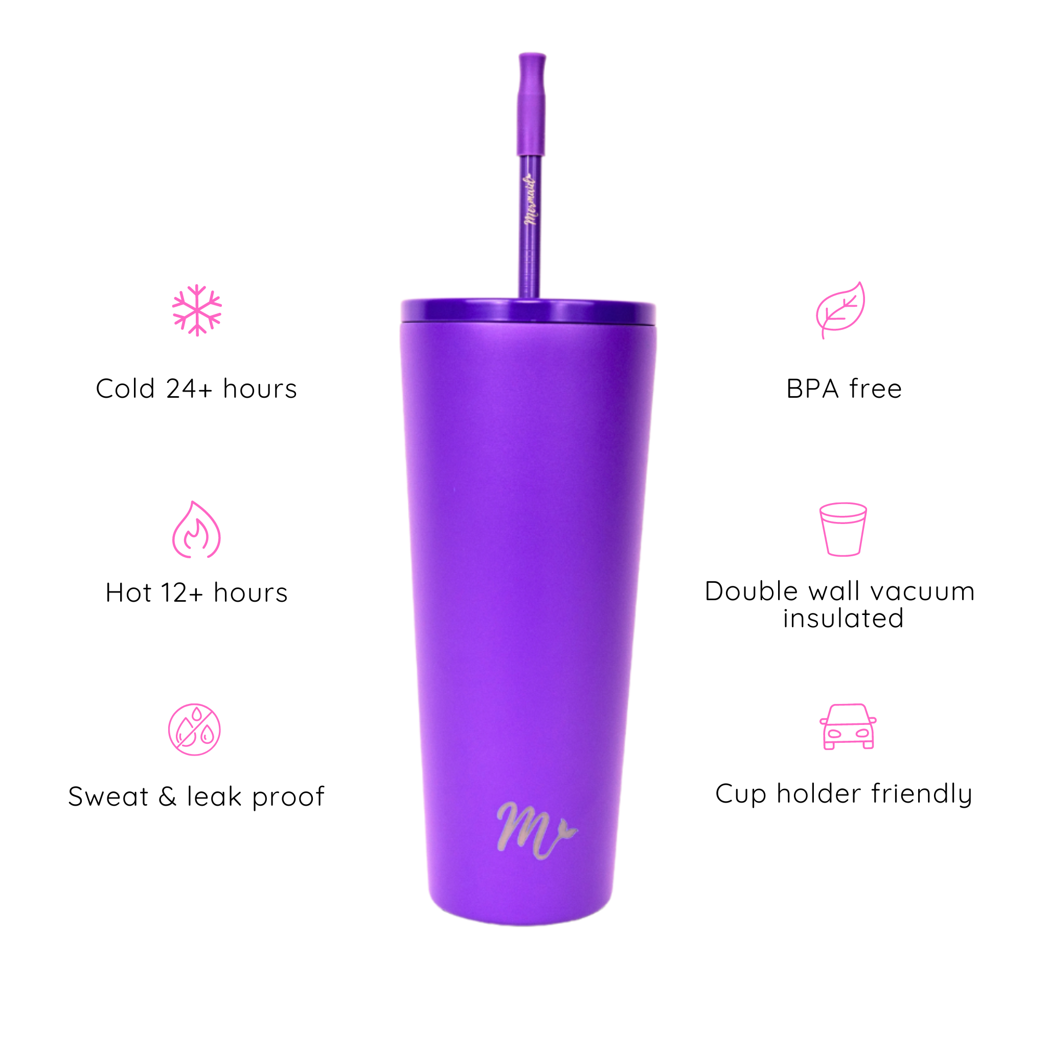 22oz Purple Tumbler