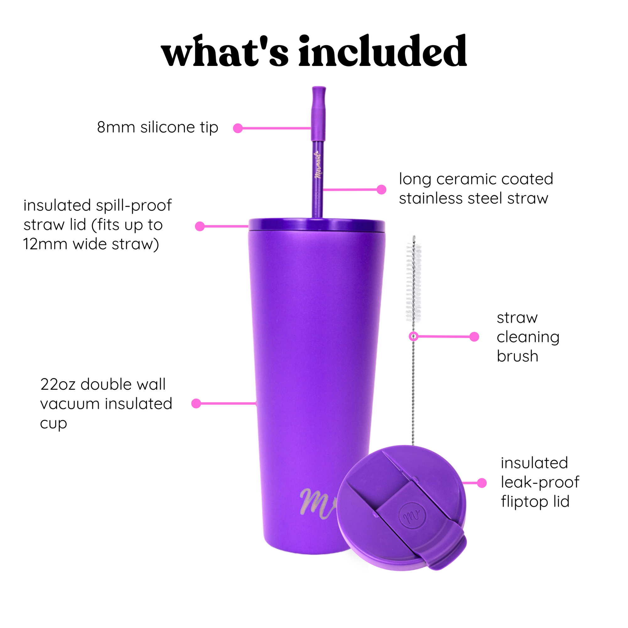 22oz Purple Cup