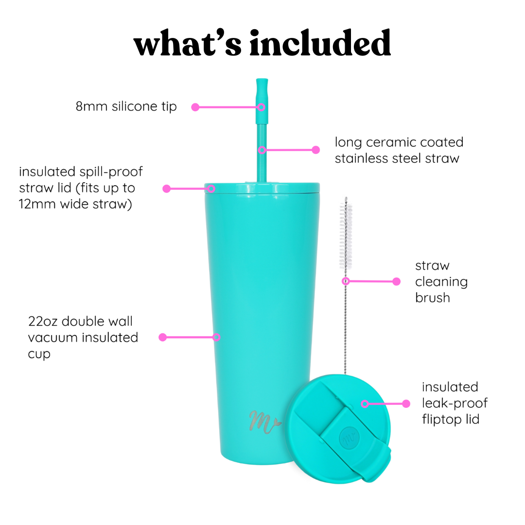 22oz Turquoise Tumbler