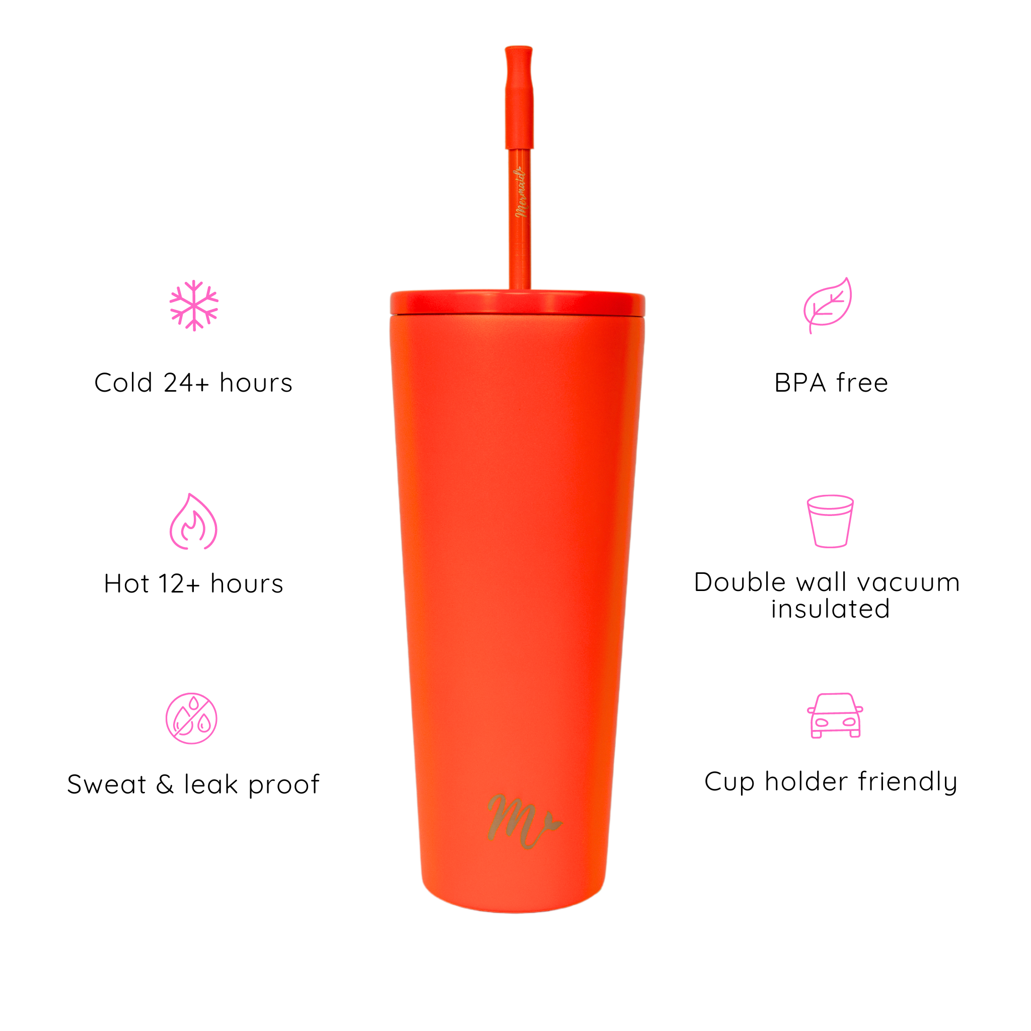 22oz Orange Tumbler