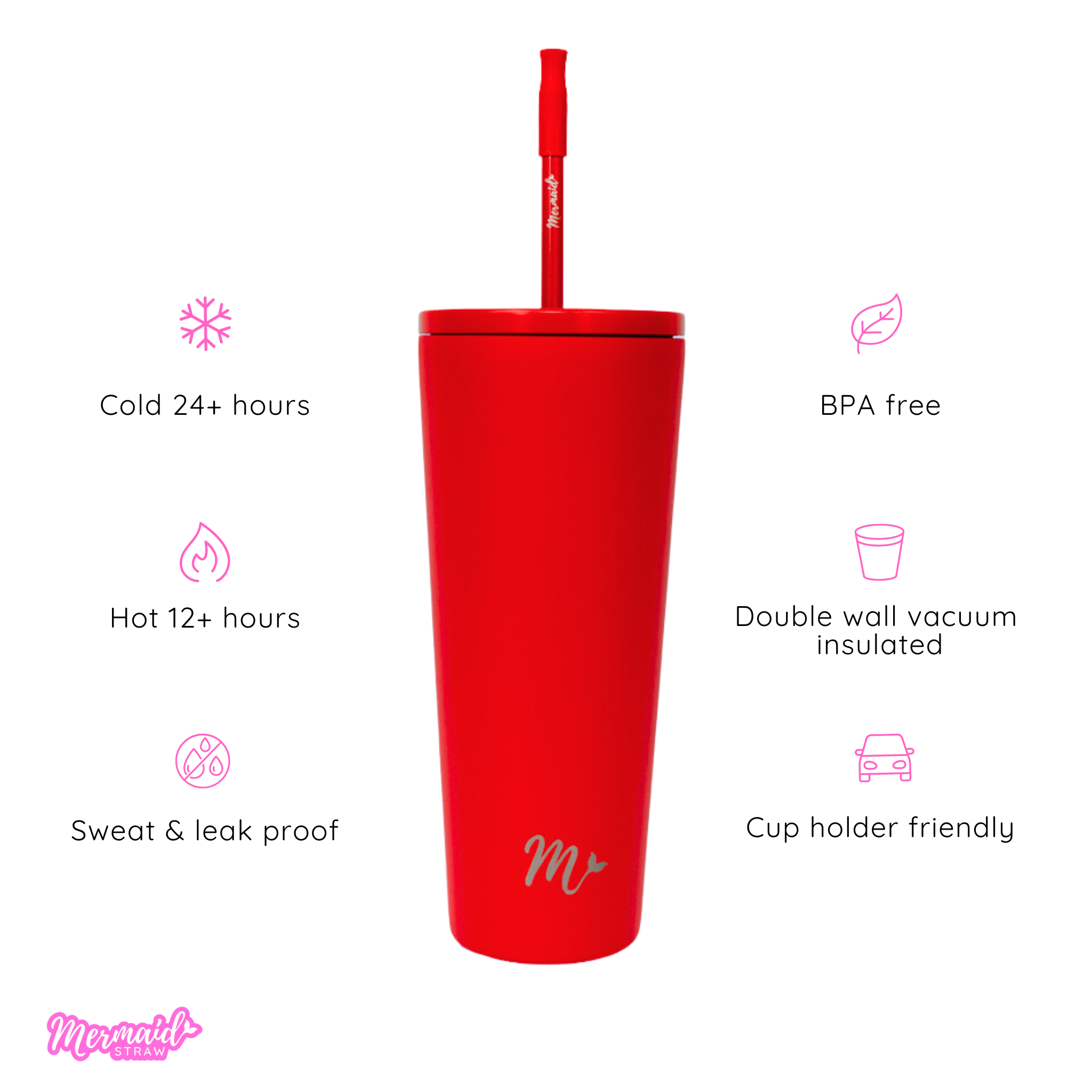 22oz Red Tumbler