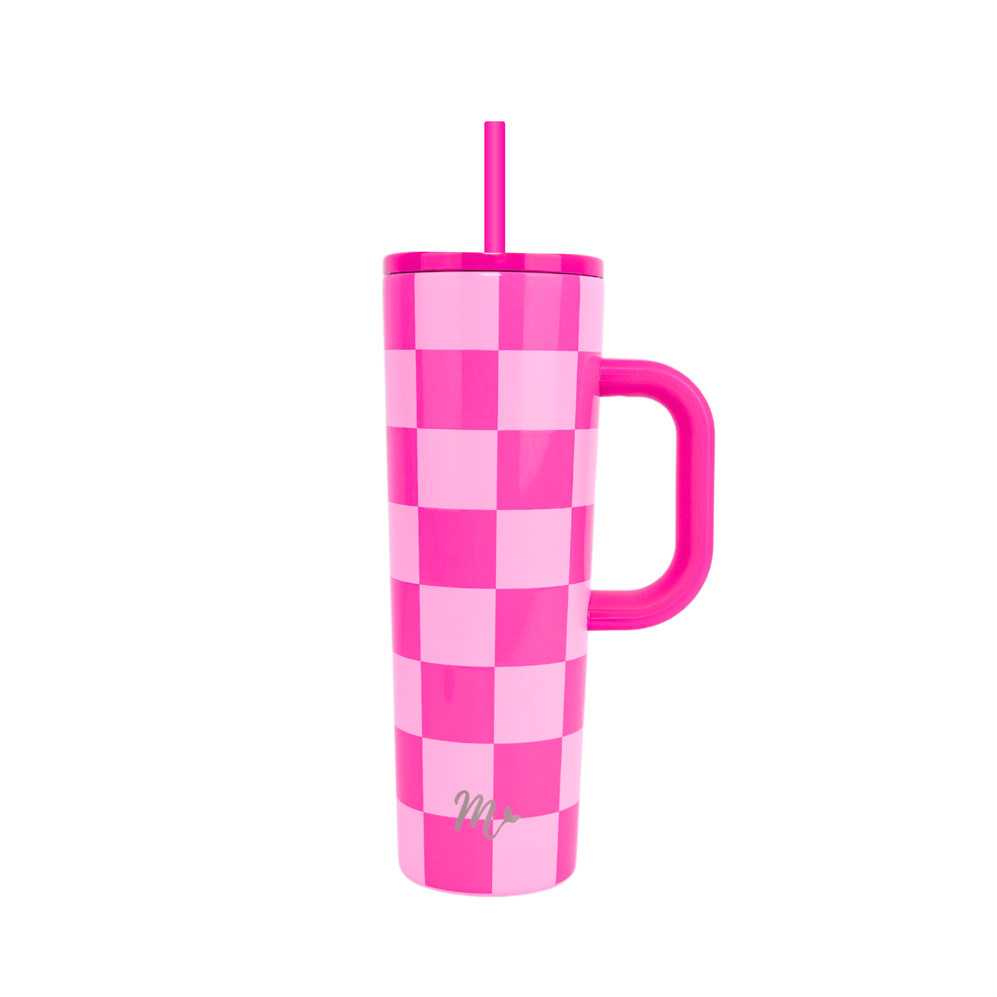 30oz Pink Checkers Tumbler