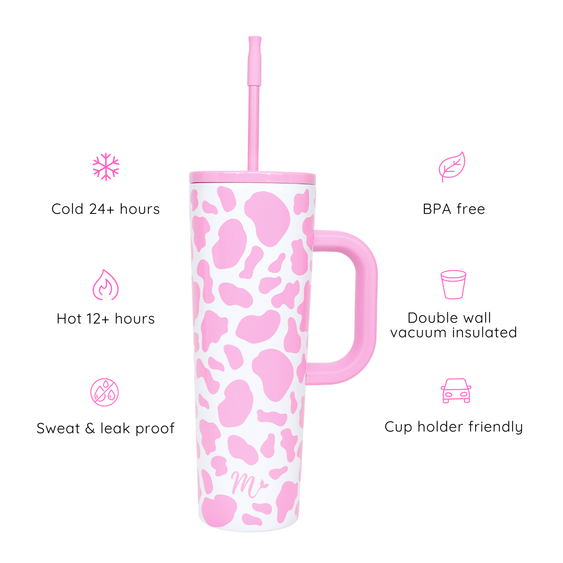 cowgirl tumbler, pastel tumbler, tumbler with handle, trendy 30oz cup, leakproof tumbler, cute trendy cup, travel mug, straw included, keeps drinks cold, aesthetic cup