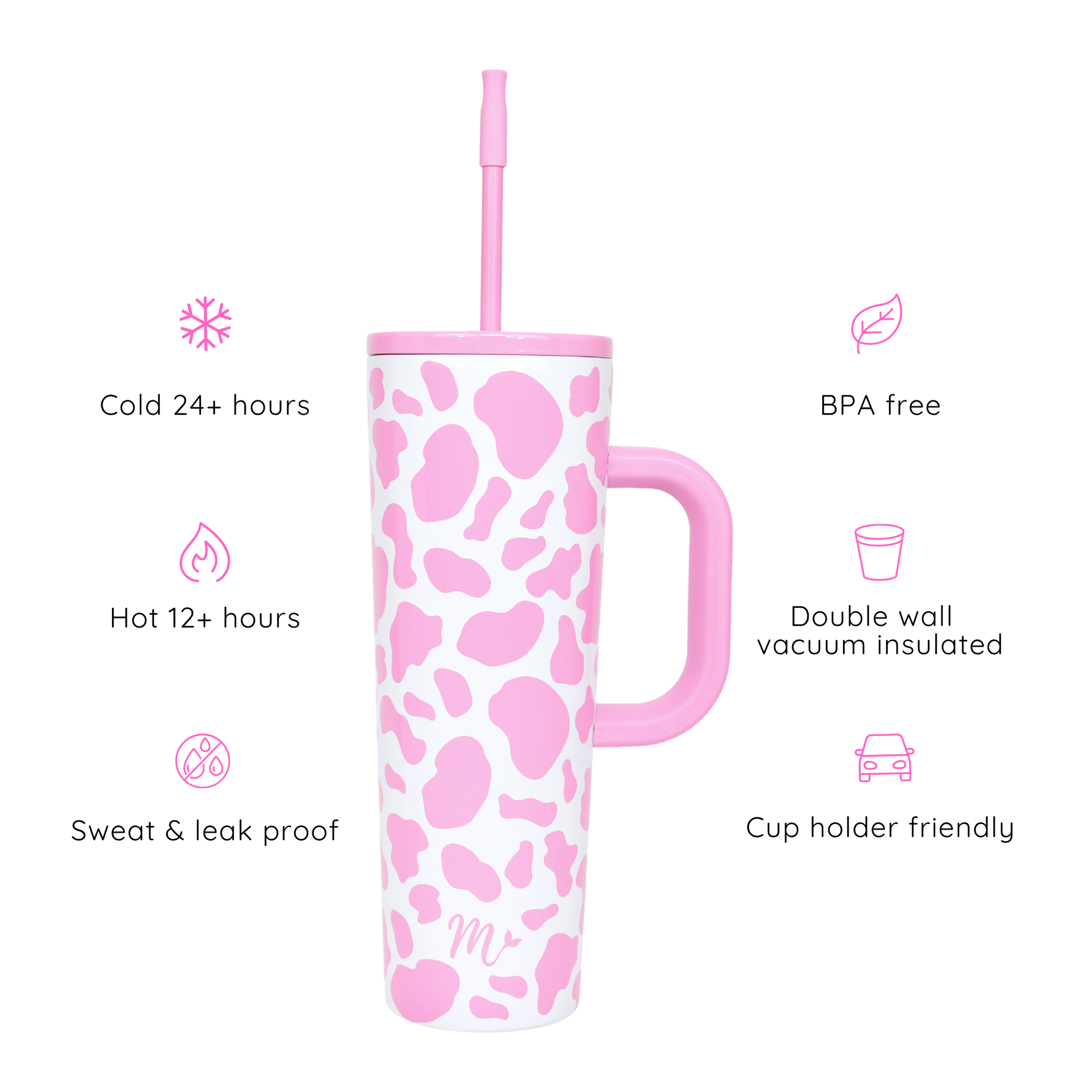 cowgirl tumbler, pastel tumbler, tumbler with handle, trendy 30oz cup, leakproof tumbler, cute trendy cup, travel mug, straw included, keeps drinks cold, aesthetic cup