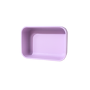 Purple silicone bento box on a white background