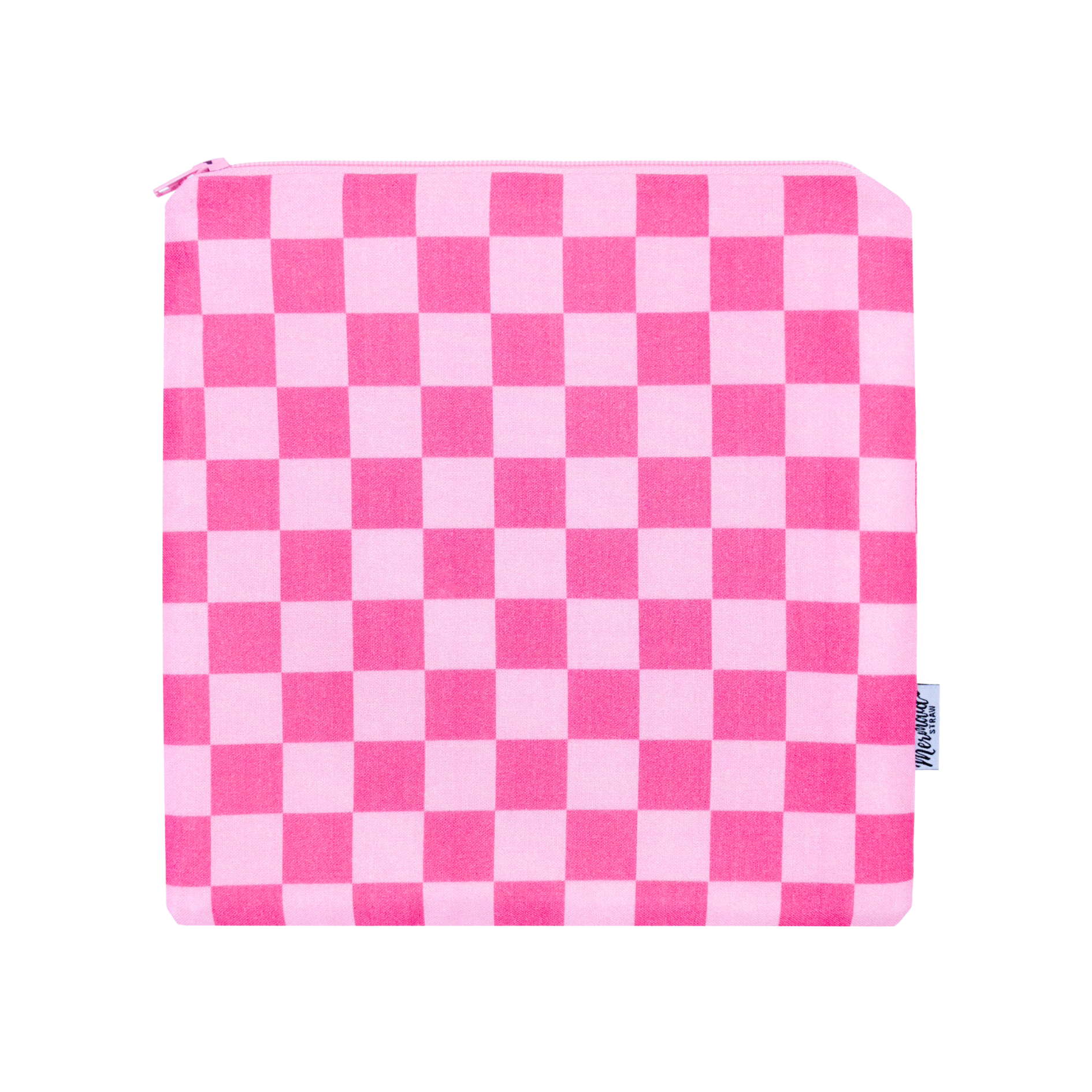 Pink Checker Reusable Essentials Bag