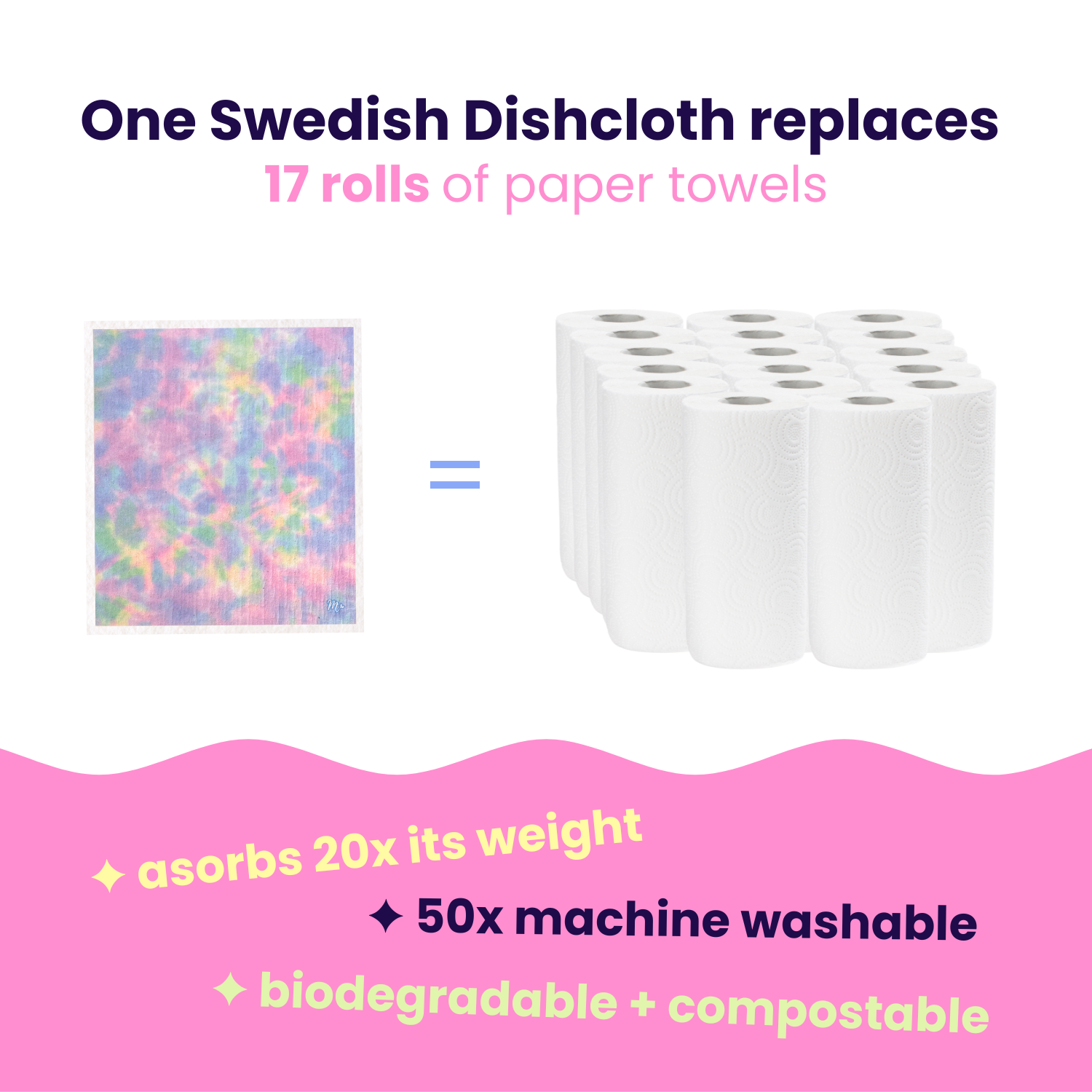 Tie Dye Swedish Dishcloths