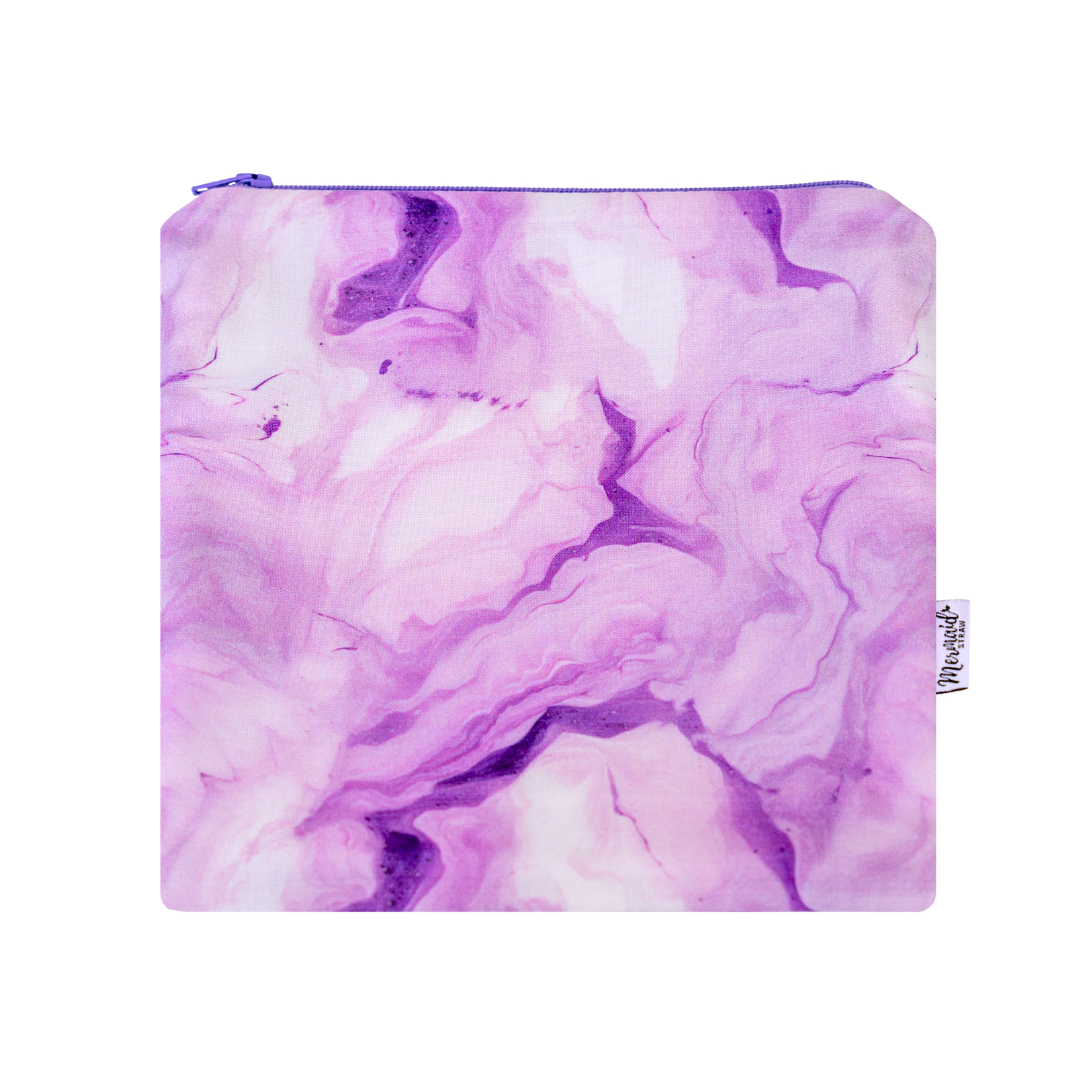 Purple Marble Reusable Essentials Bag