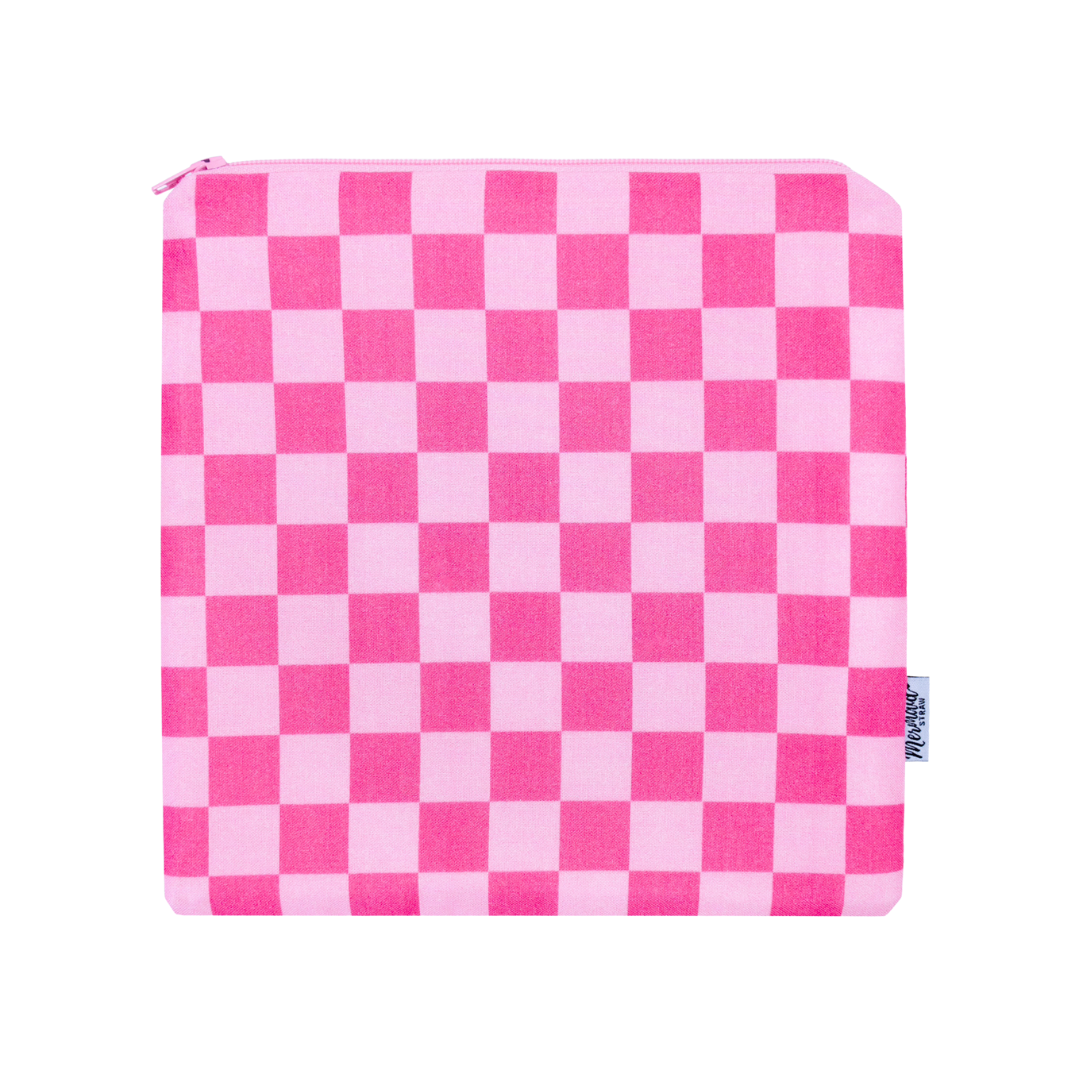 Pink Checkers Essentials Bag