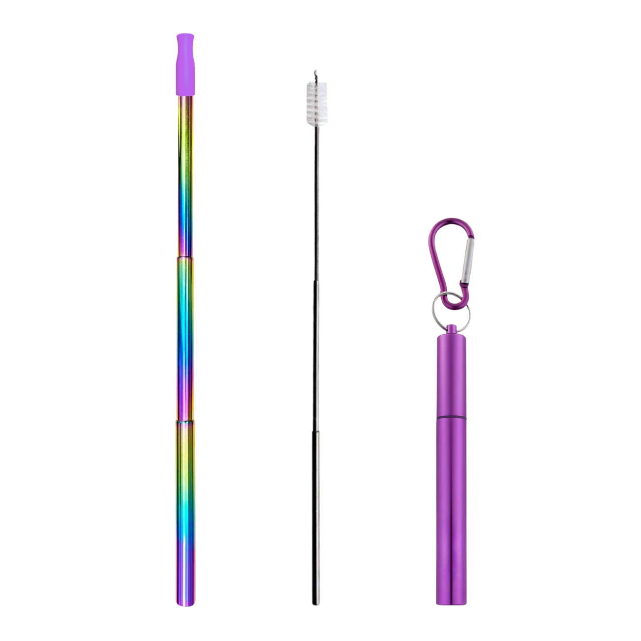 Telescopic Straw - Purple Mermaid Straw