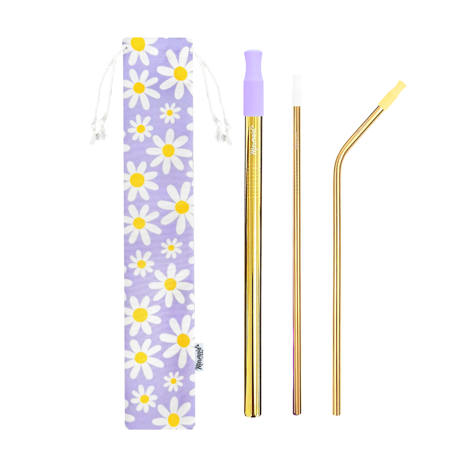 Daisies Stainless Steel Straw Pack