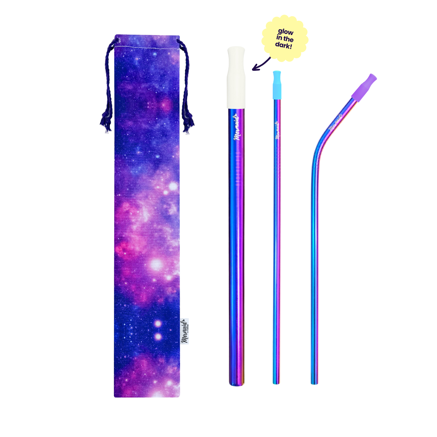 Galaxy Stainless Steel Straw Pack