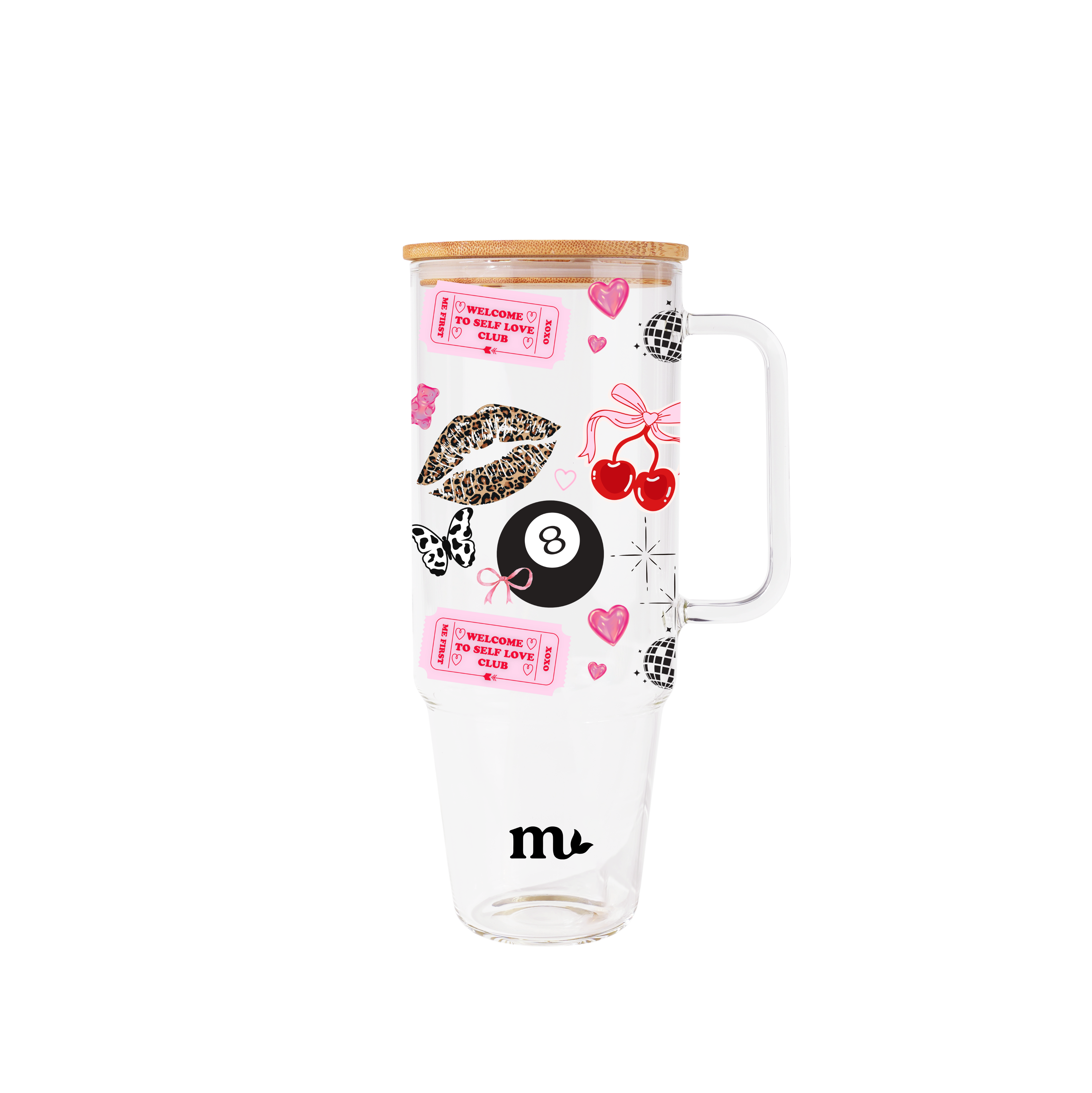 40oz Glass Tumbler - Lucky Kiss