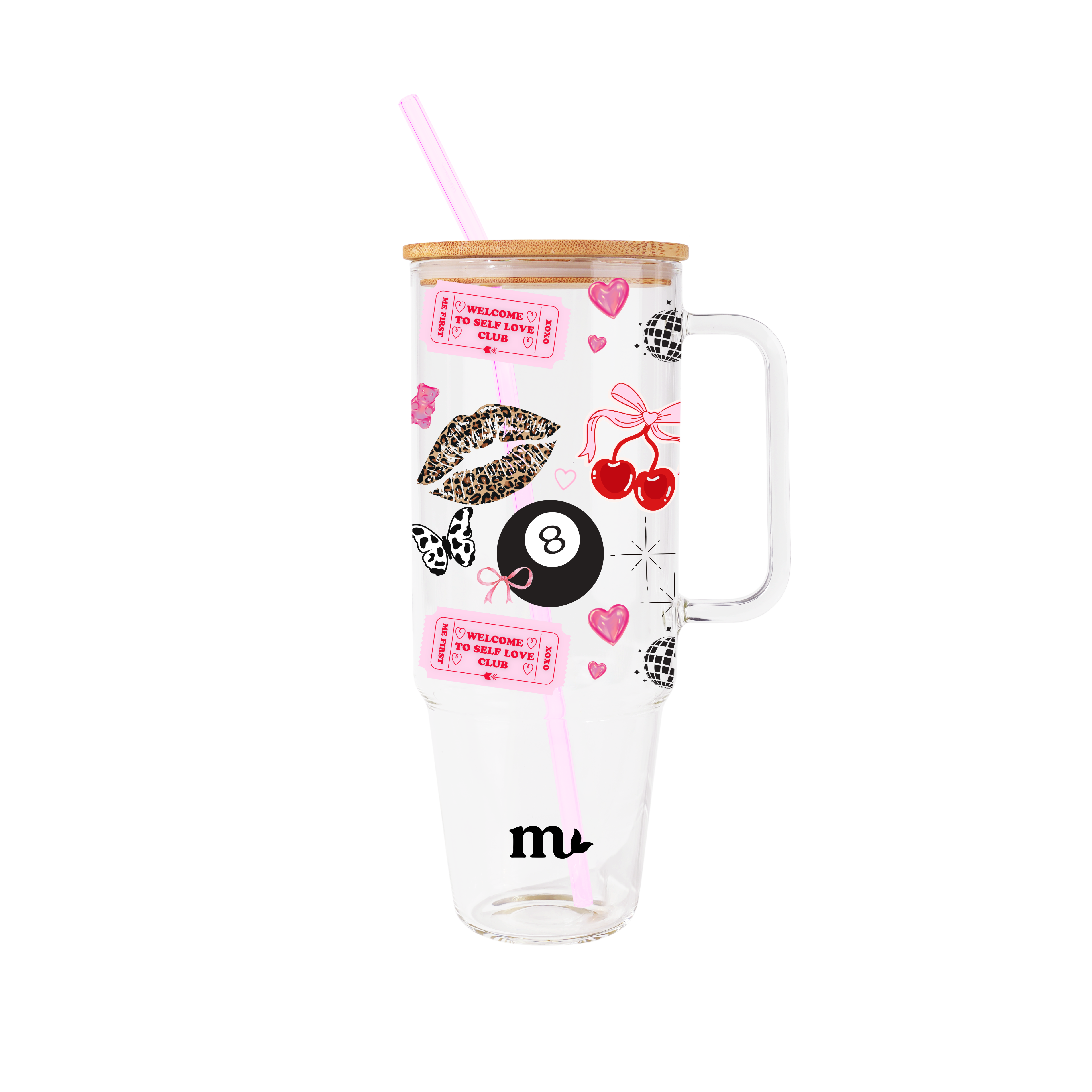 40oz Glass Tumbler - Lucky Kiss