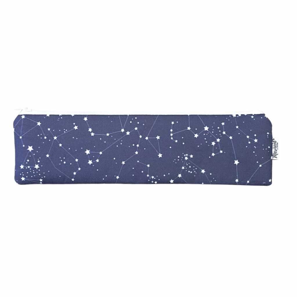 Handmade, constellations zipper pouch; Mermaid Straw