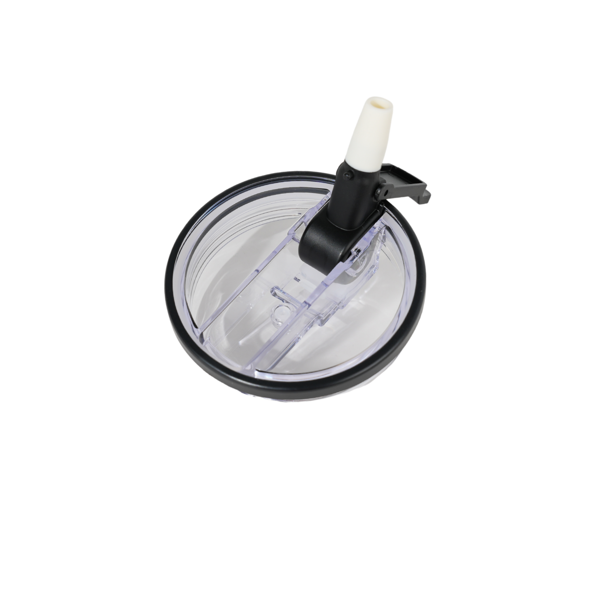 Black and clear Tumbler Lid