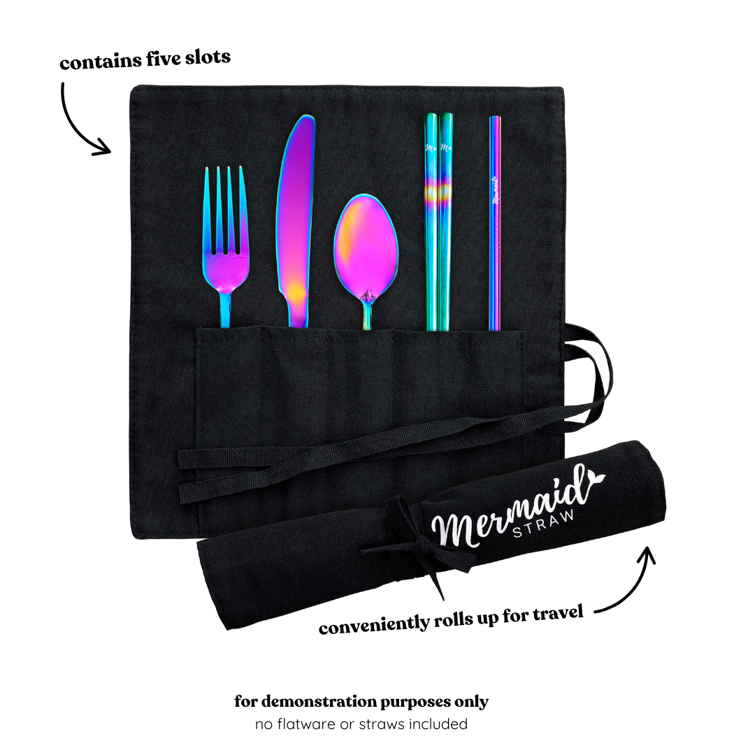 Black Utensil Wrap