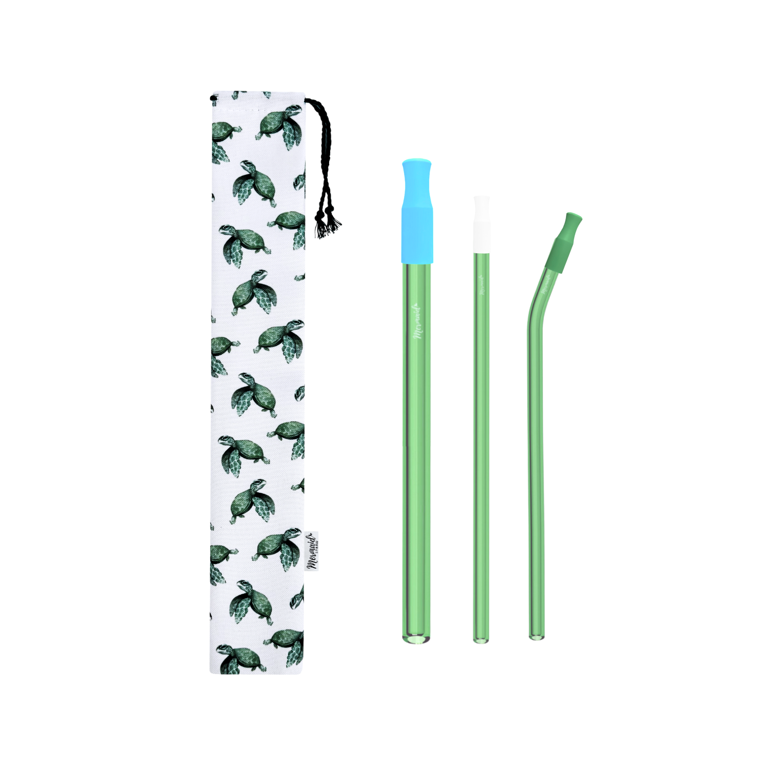 Baby Sea Turtles Glass Straw Pack