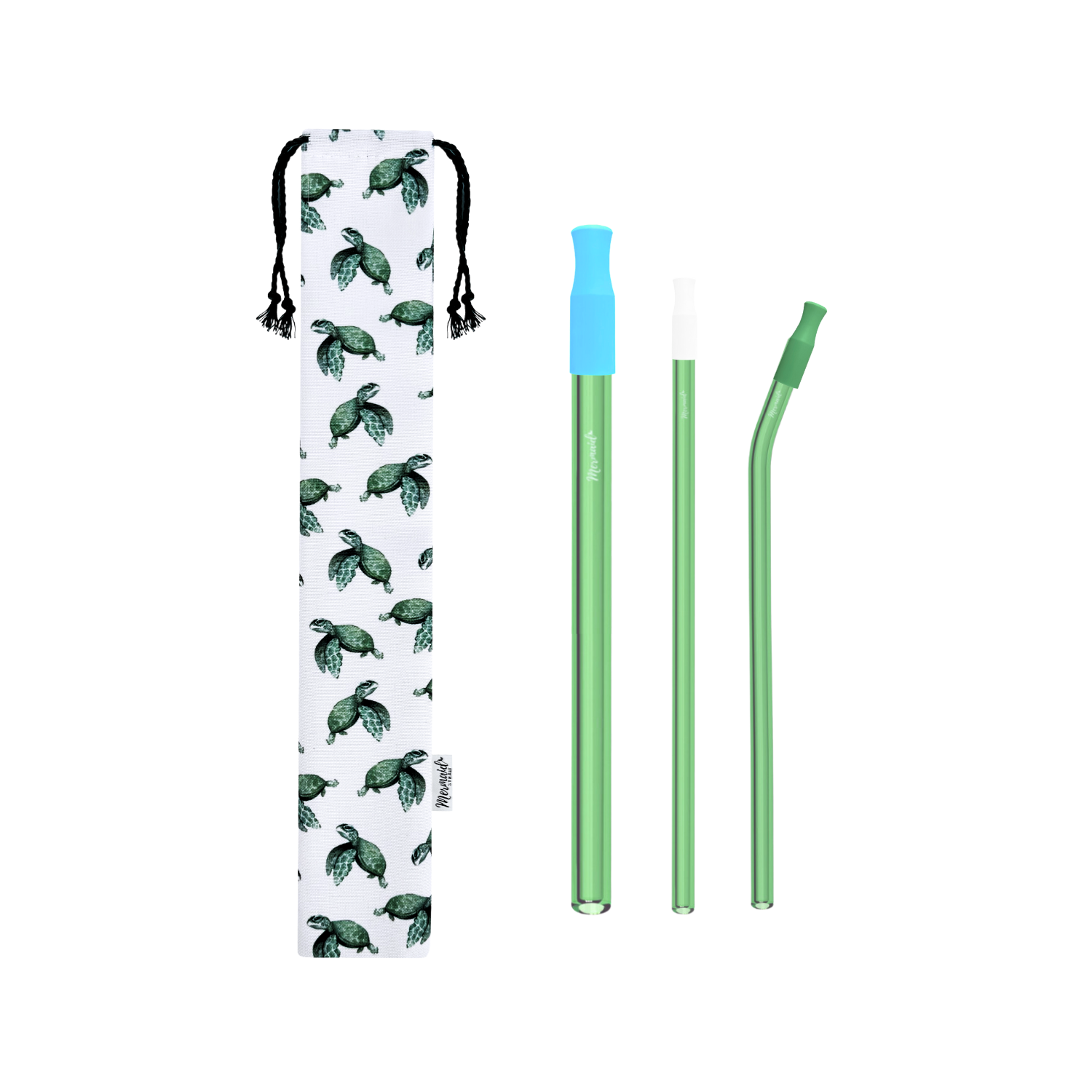 Baby Sea Turtles Glass Straw Pack