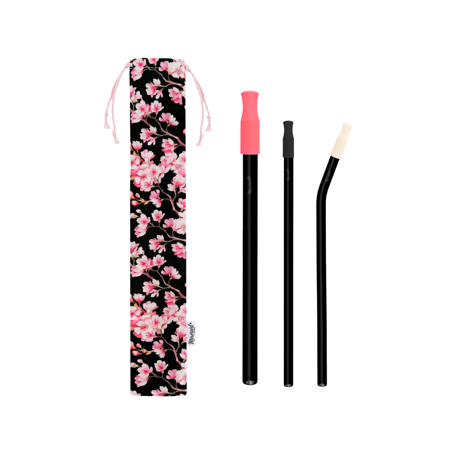 Cherry Blossom Glass Straw Pack