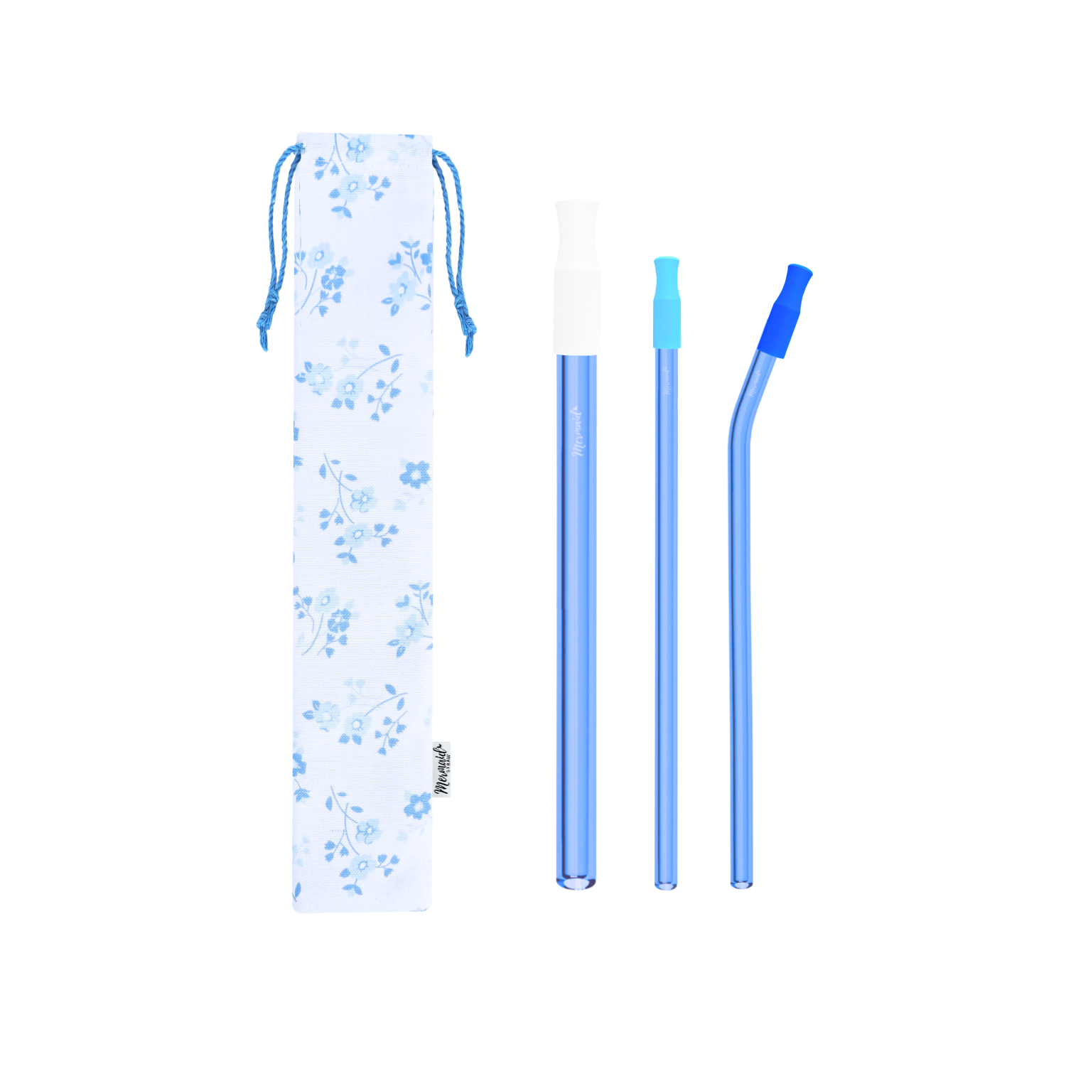Forget Me Not Glass Straw Pack