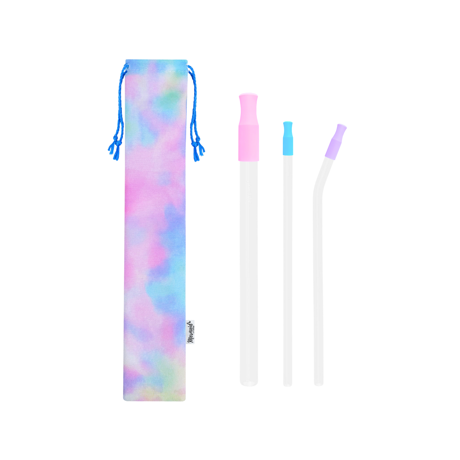 Tie Dye Glass Straw Pack