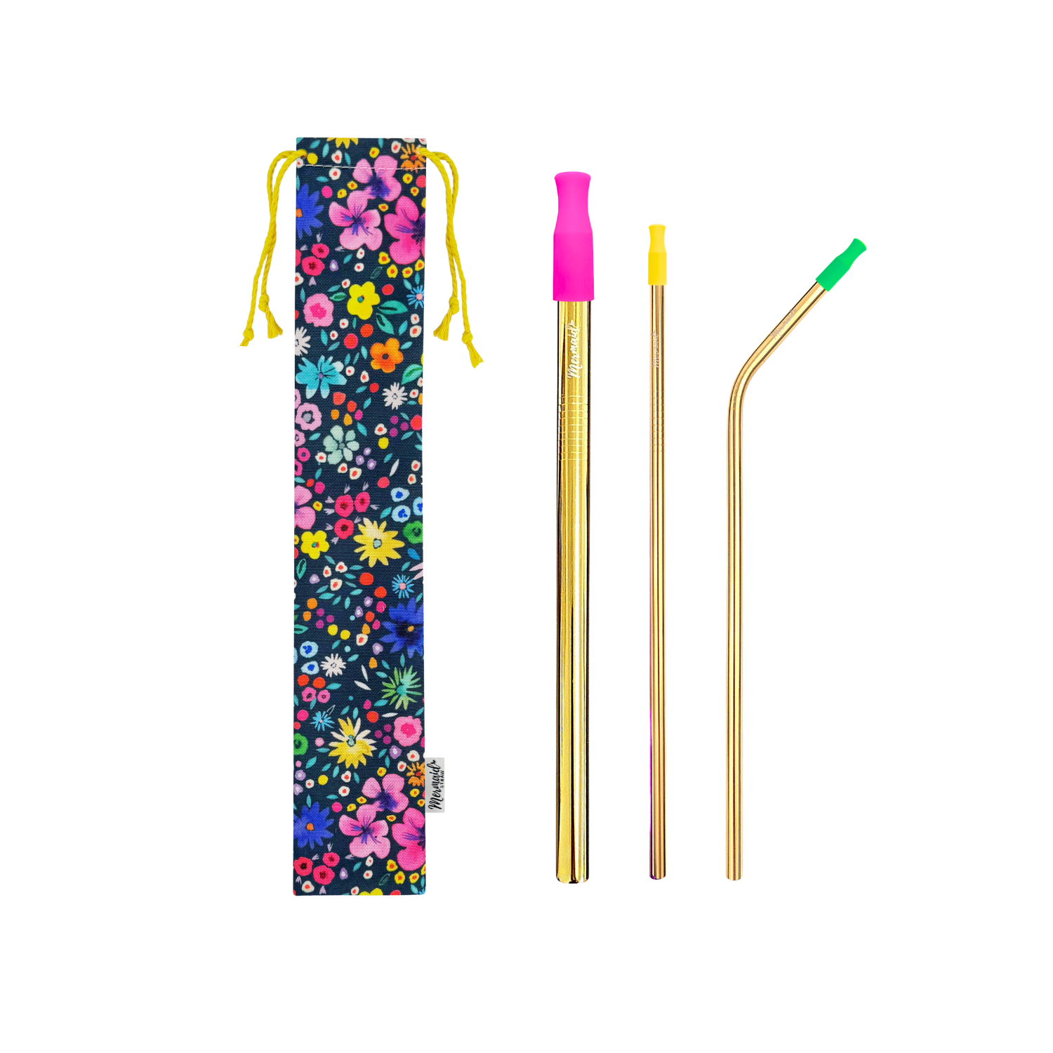 Ditzy Floral Stainless Steel Straw Pack