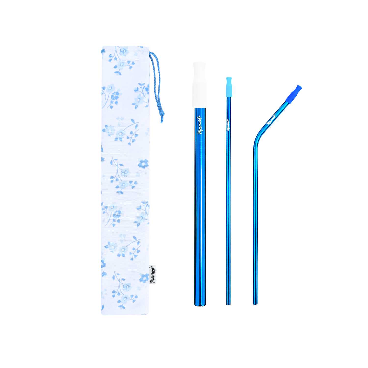 Forget Me Not Stainless Steel Straw Pack