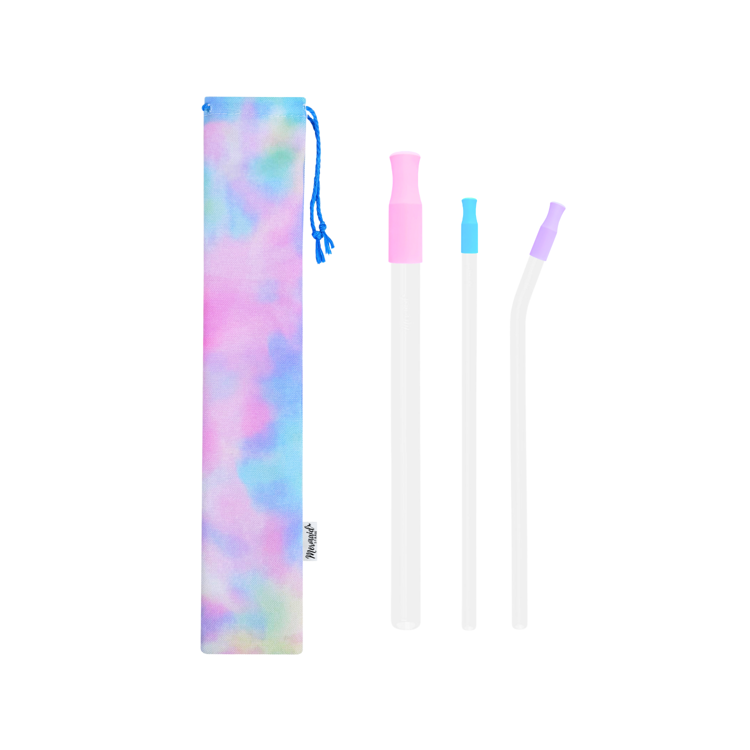 Tie Dye Glass Straw Pack