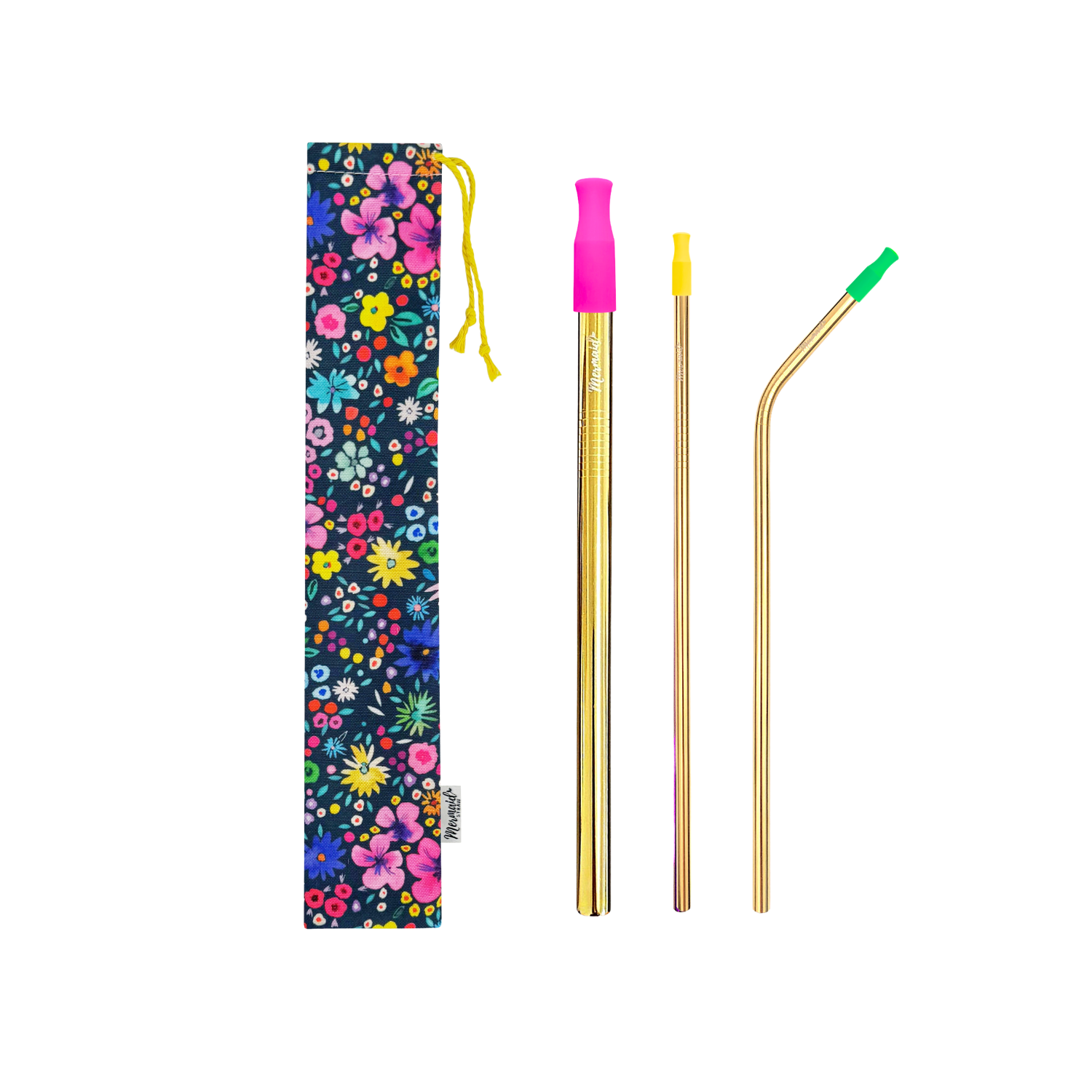 Ditzy Floral Stainless Steel Straw Pack