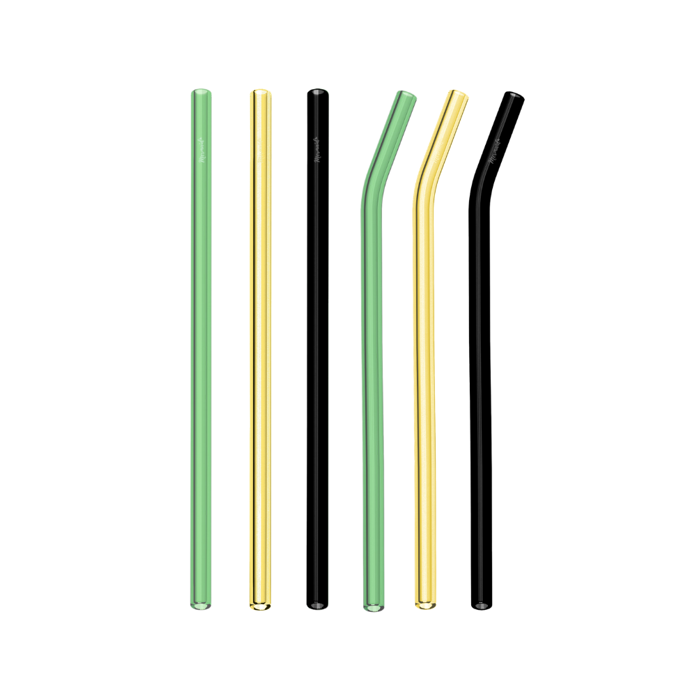 Tumbler Glass Straw Packs - Midnight Matcha