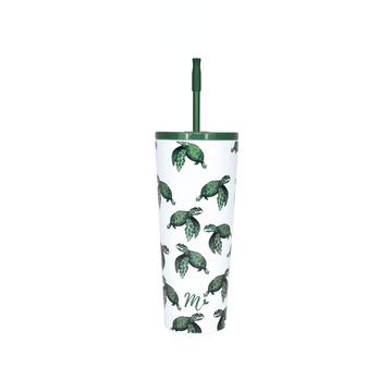 turtle cup, tumbler, turtle tumbler, green tumbler, super cute, save the turtles cup, straw included,keeps drinks cold