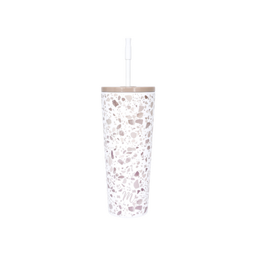 neutral tumbler, marble tumbler, trendy 22oz cup, leakproof tumbler, cute trendy cup, travel mug, straw included, keeps drinks cold, aesthetic cup
