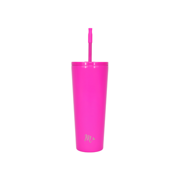 barbie pink tumbler, hot pink tumbler, leakproof tumbler, cute trendy cup, travel mug, straw included, keeps drinks cold