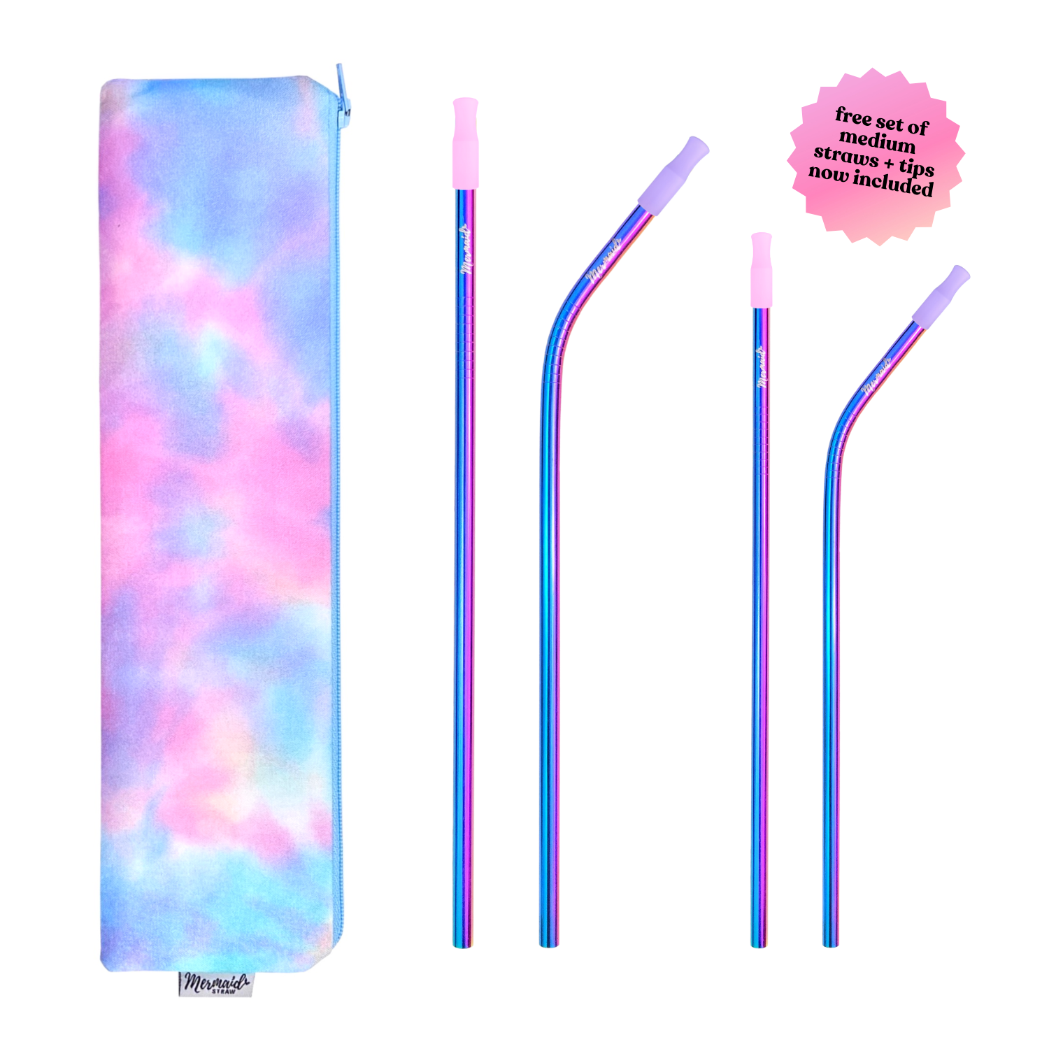 Tie Dye Straw Pack