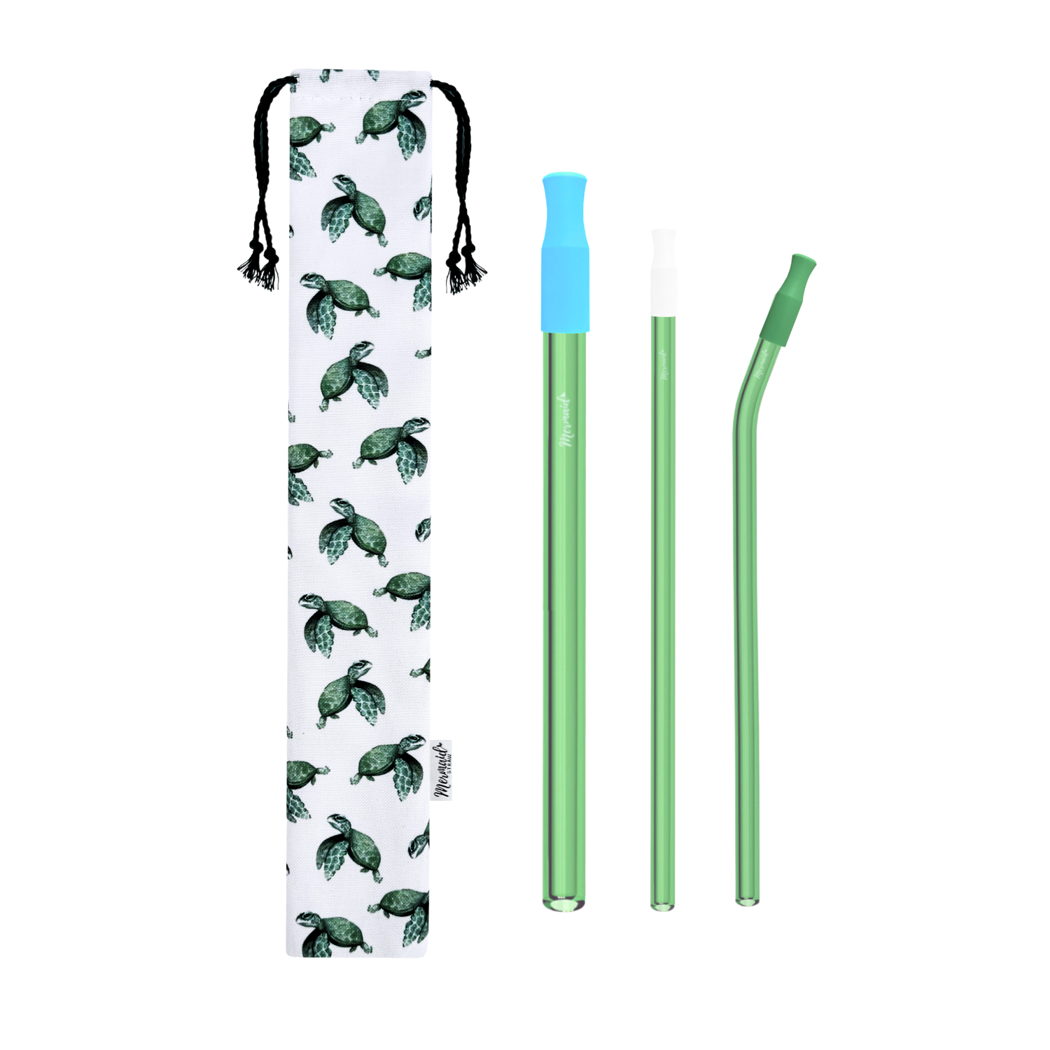 Baby Sea Turtles Glass Straw Pack