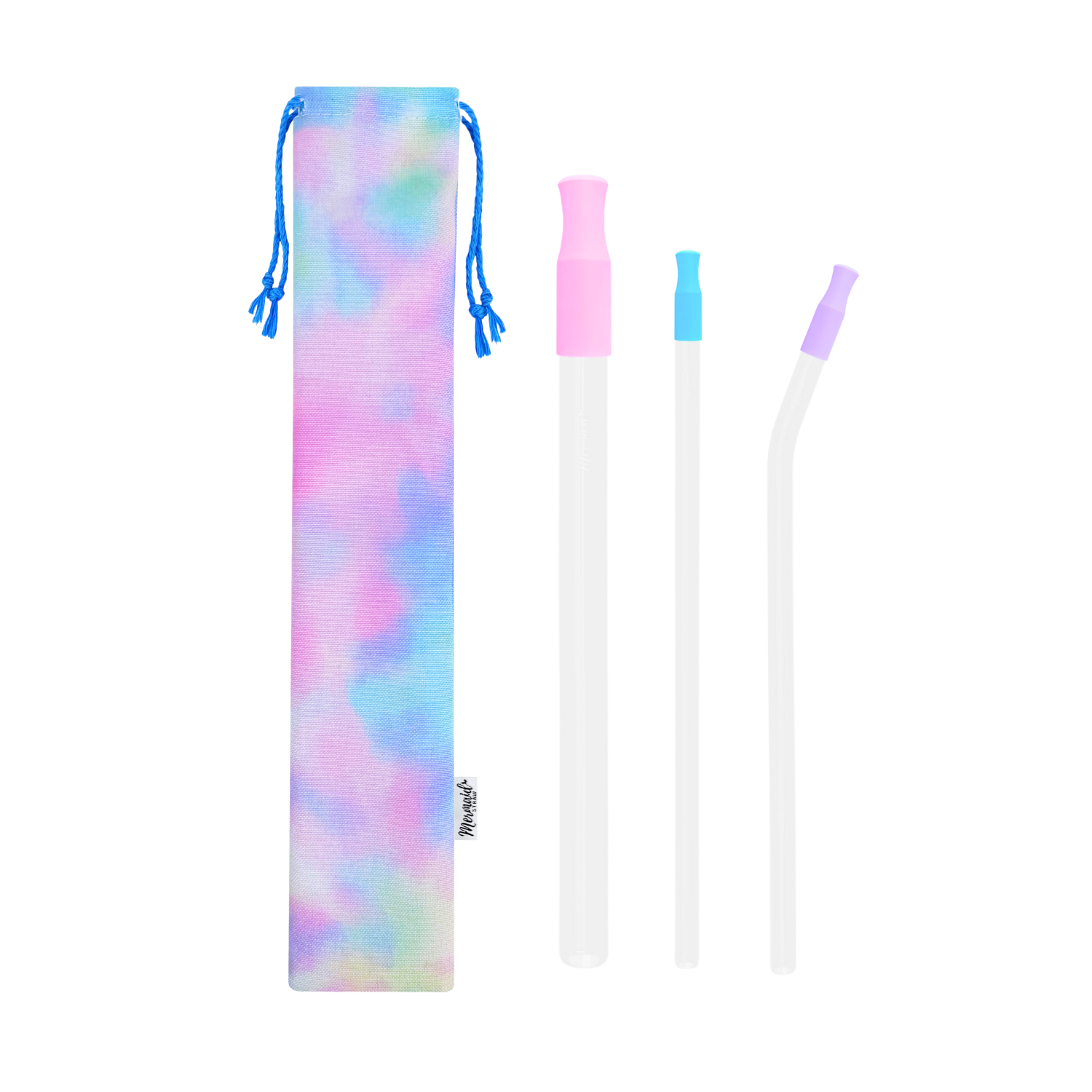 Tie Dye Glass Straw Pack