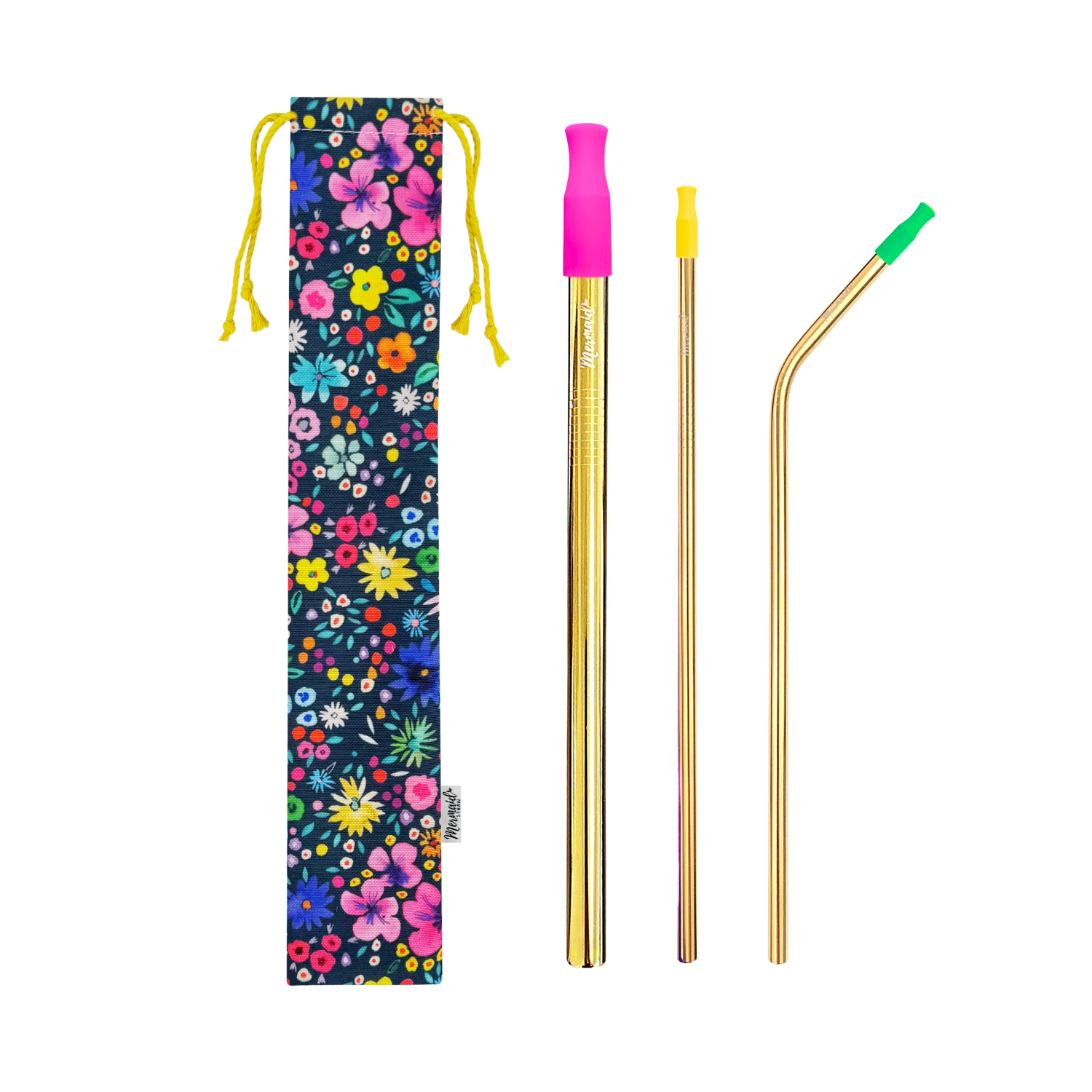 Ditzy Floral Stainless Steel Straw Pack