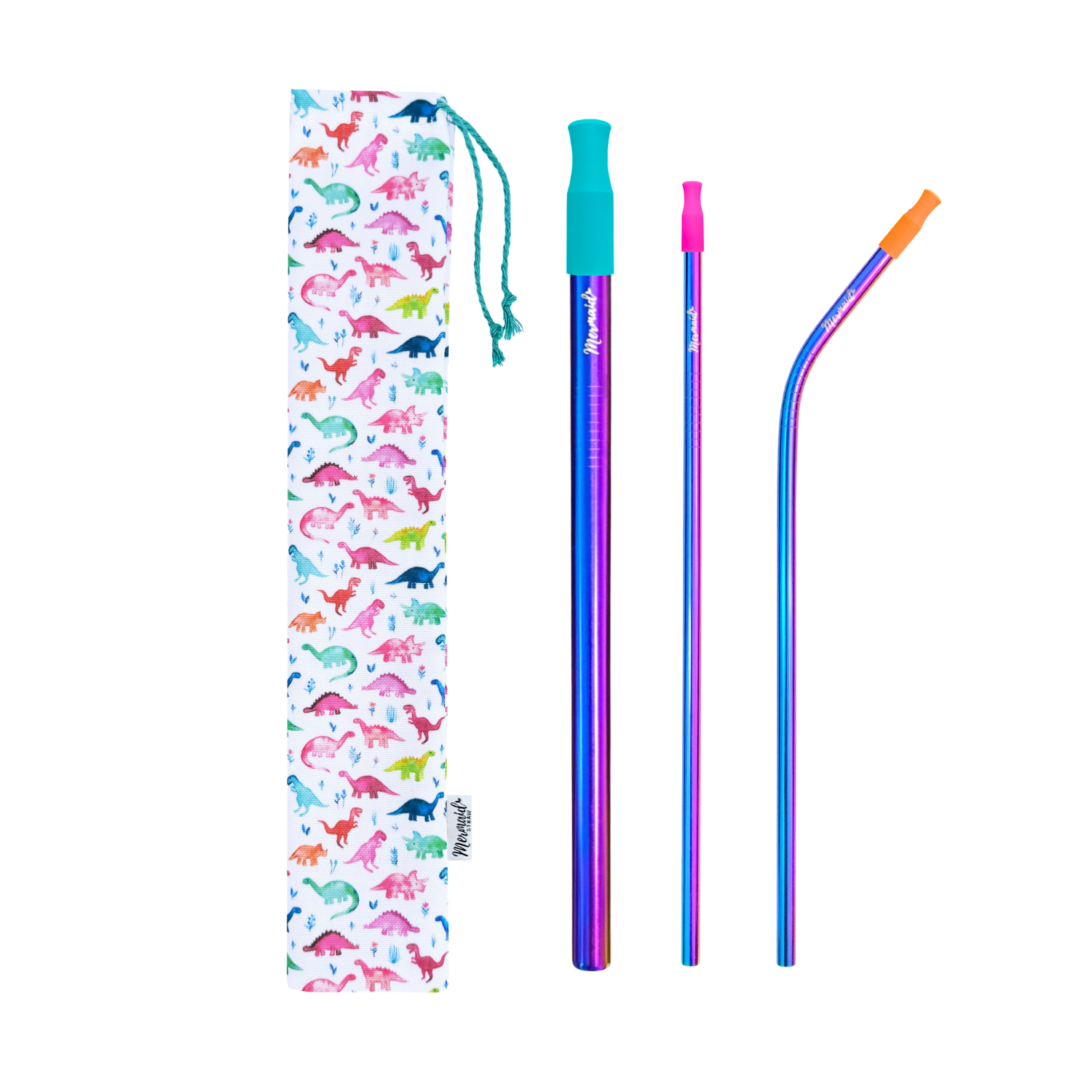 Tiny Dinos Stainless Steel Straw Pack